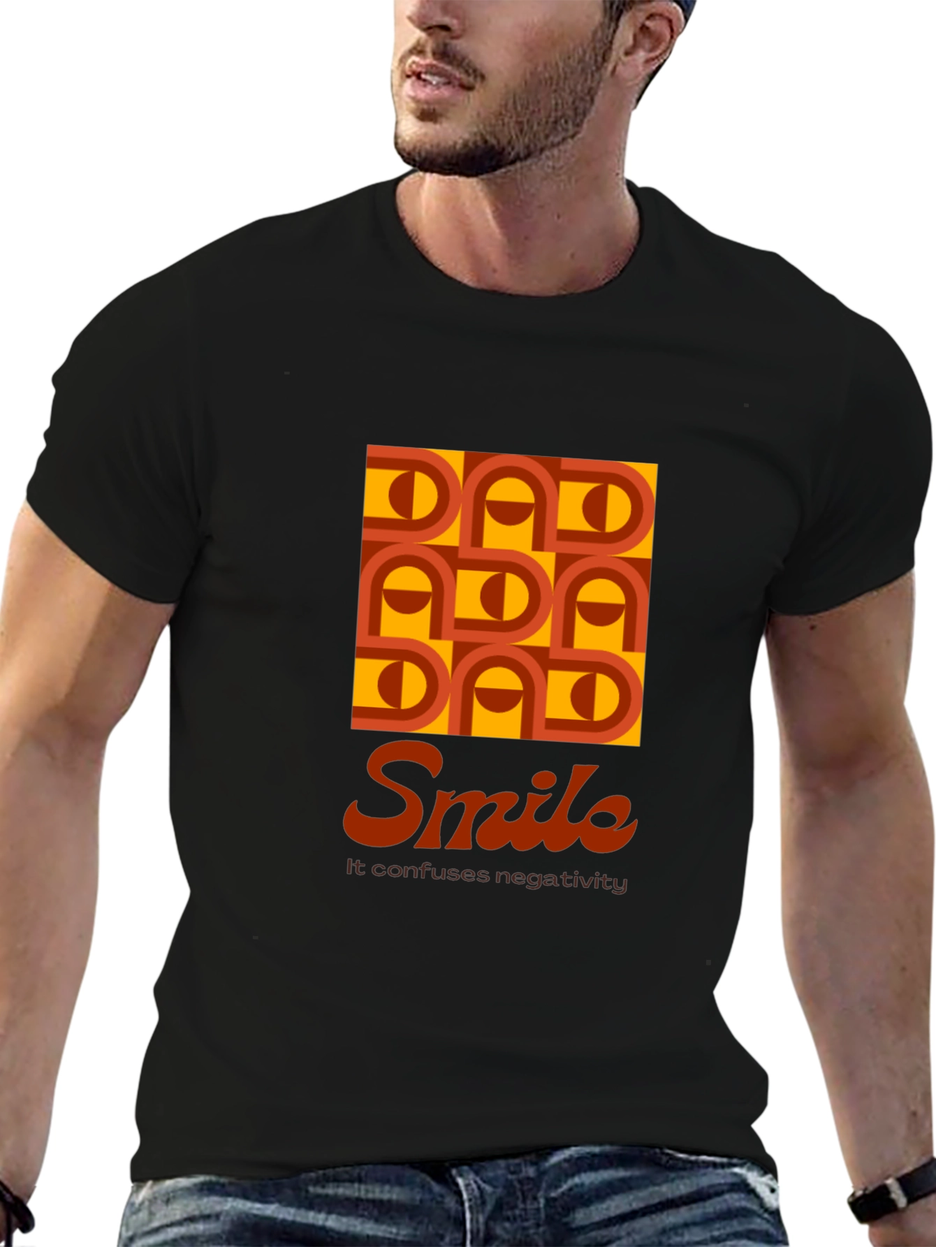 Dad Smile Graphic T-Shirt - Retro Style Soft Cotton