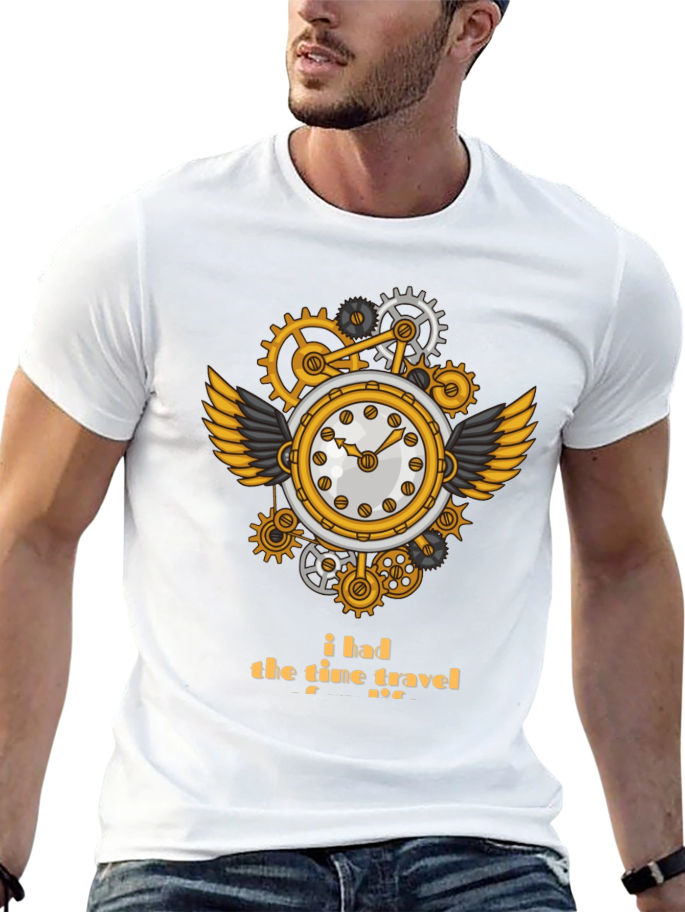 Steampunk Time Travel T-Shirt - Unique Clockwork Design