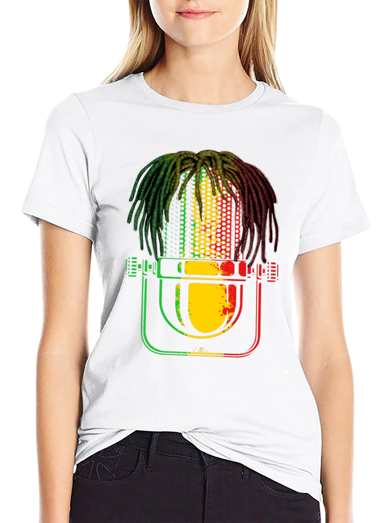Rasta Microphone T-Shirt - Reggae Music Tee
