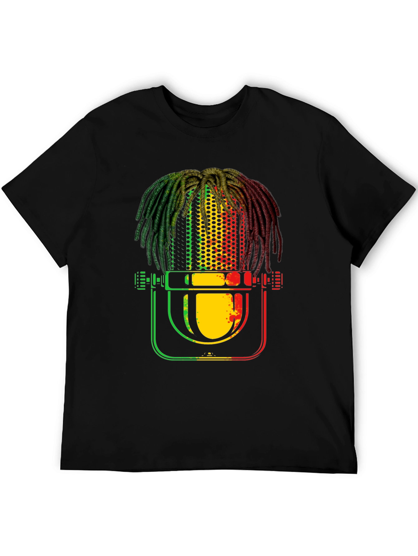 Rasta Microphone T-Shirt - Reggae Music Tee
