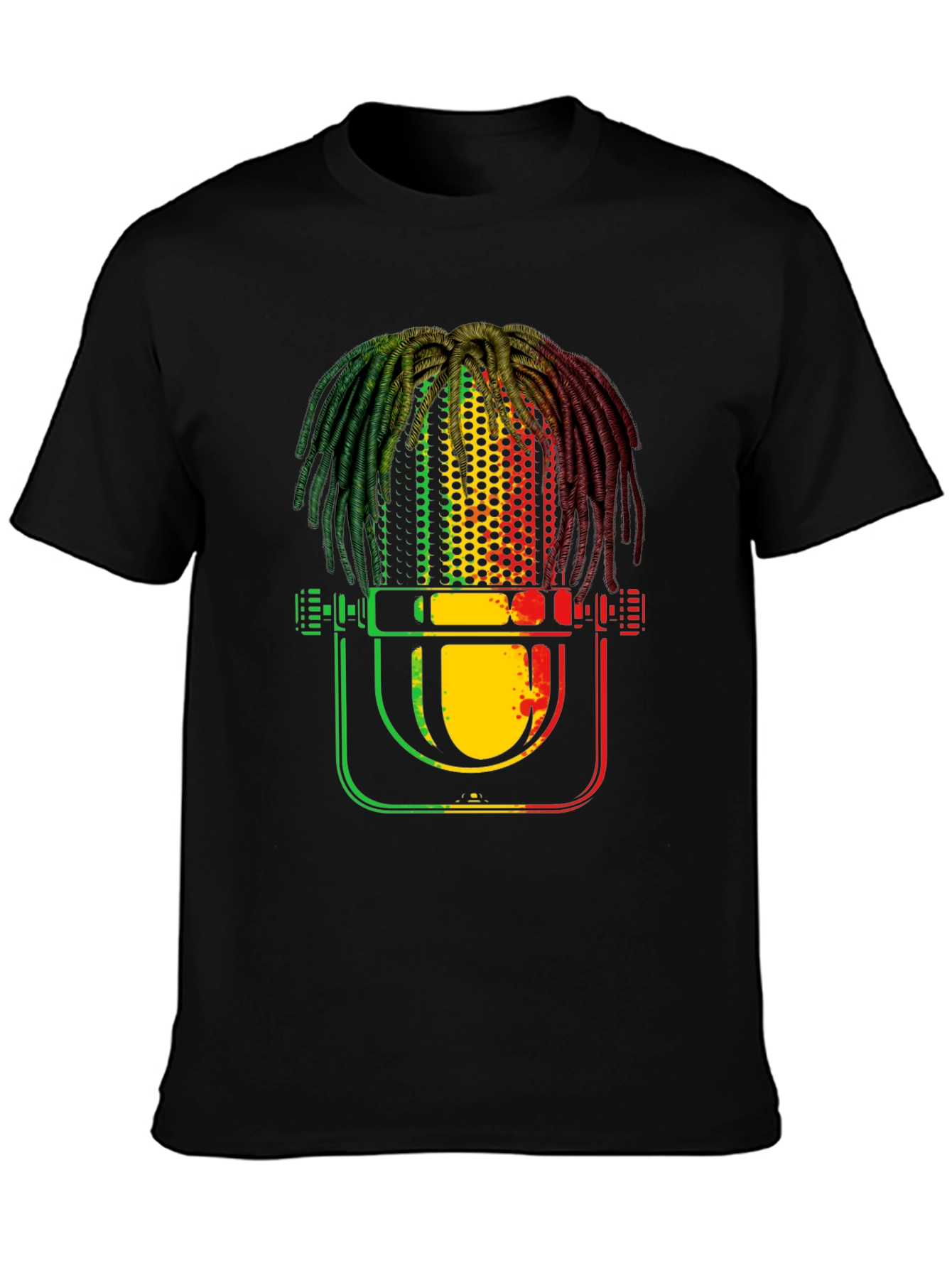 Rasta Microphone T-Shirt - Reggae Music Tee