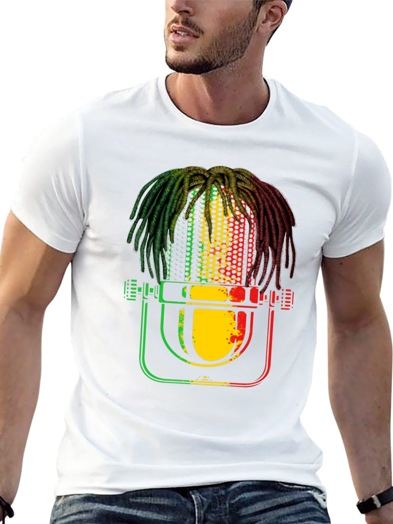 Rasta Microphone T-Shirt - Reggae Music Tee