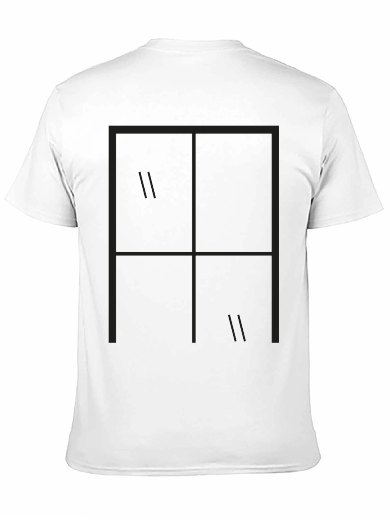 Minimalist Window Pane Graphic Tee - Black