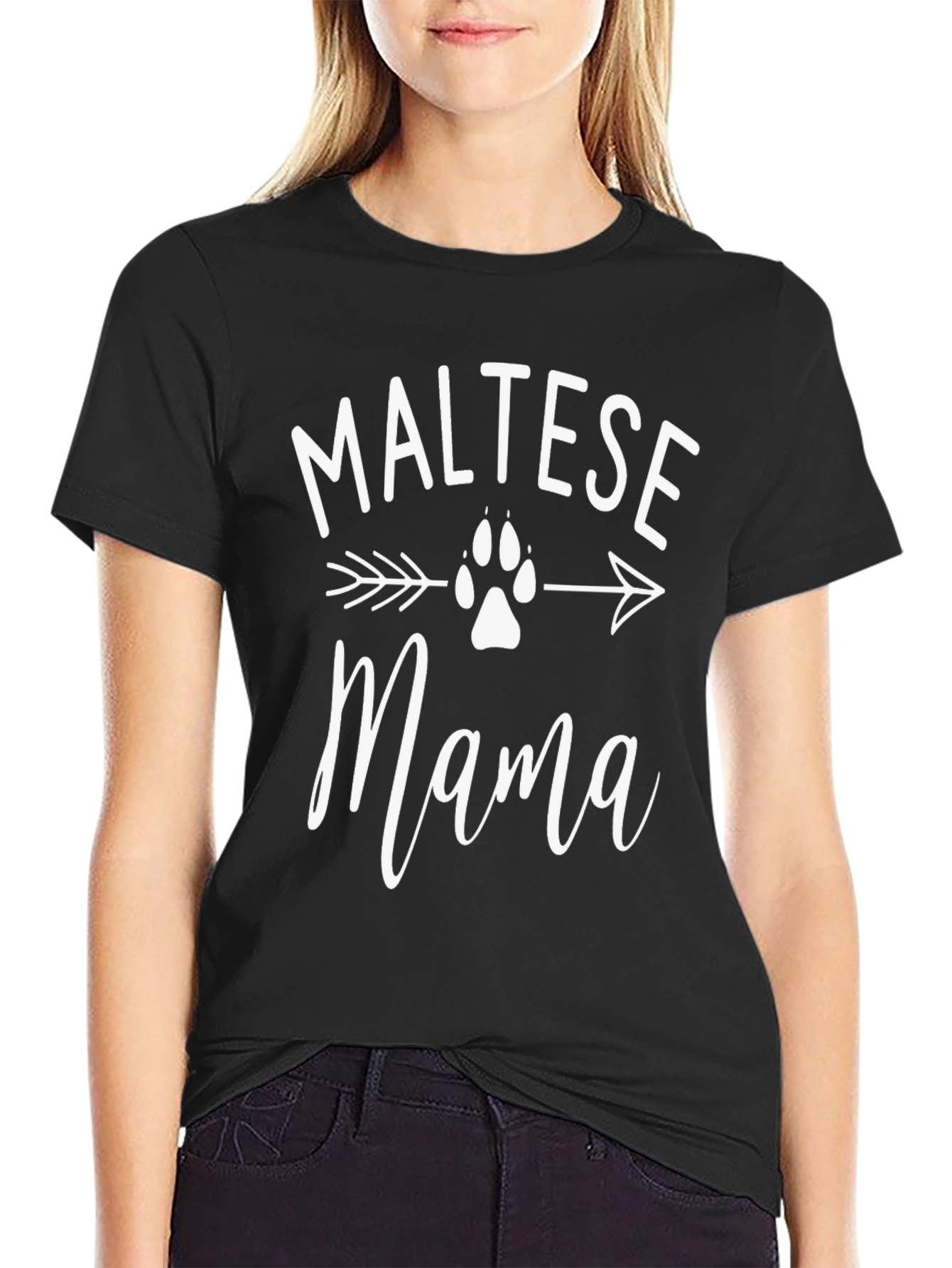 Maltese Mama Graphic Tee - Dog Lover T-Shirt