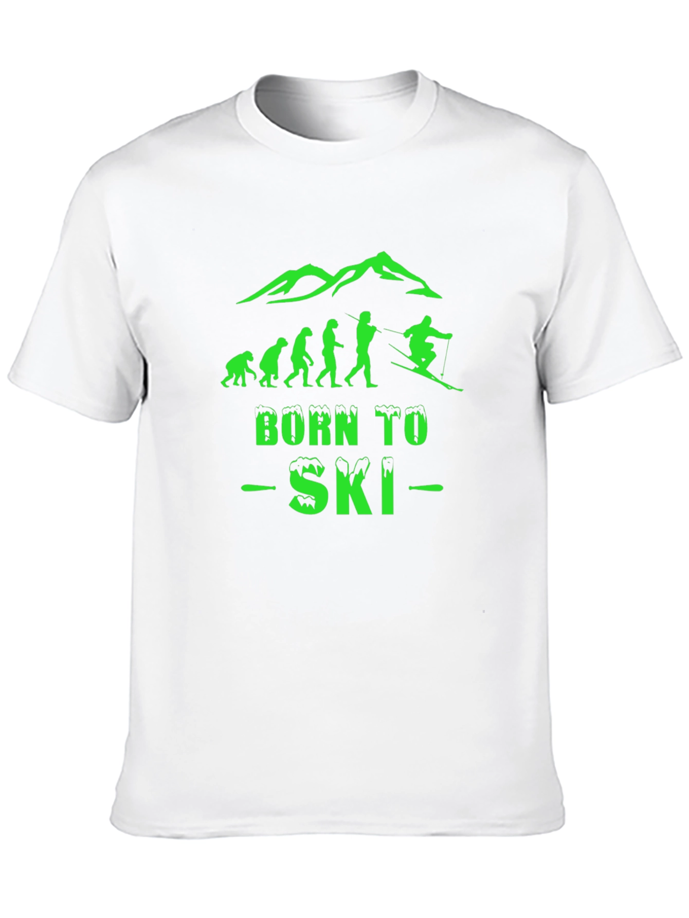 Born To Ski Black Graphic T-Shirt