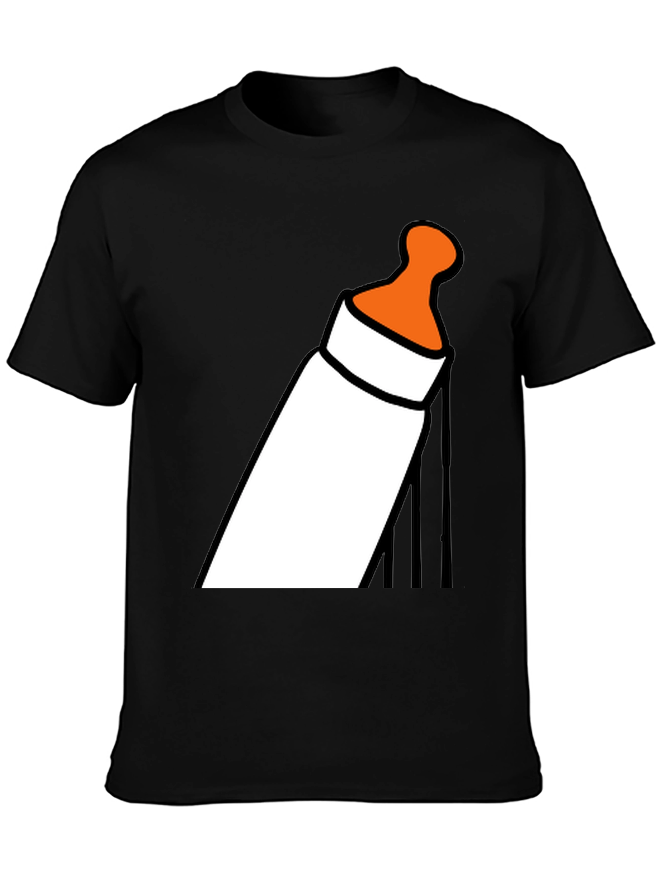 Baby Bottle Graphic T-Shirt - Funny Novelty Tee