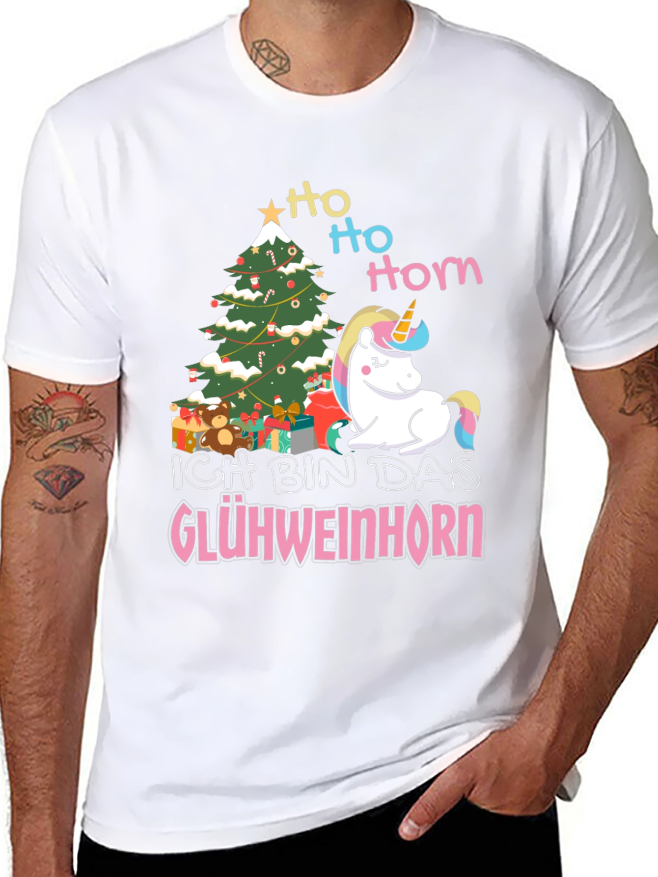 Ho Ho Horn Glühweinhorn Christmas T-Shirt