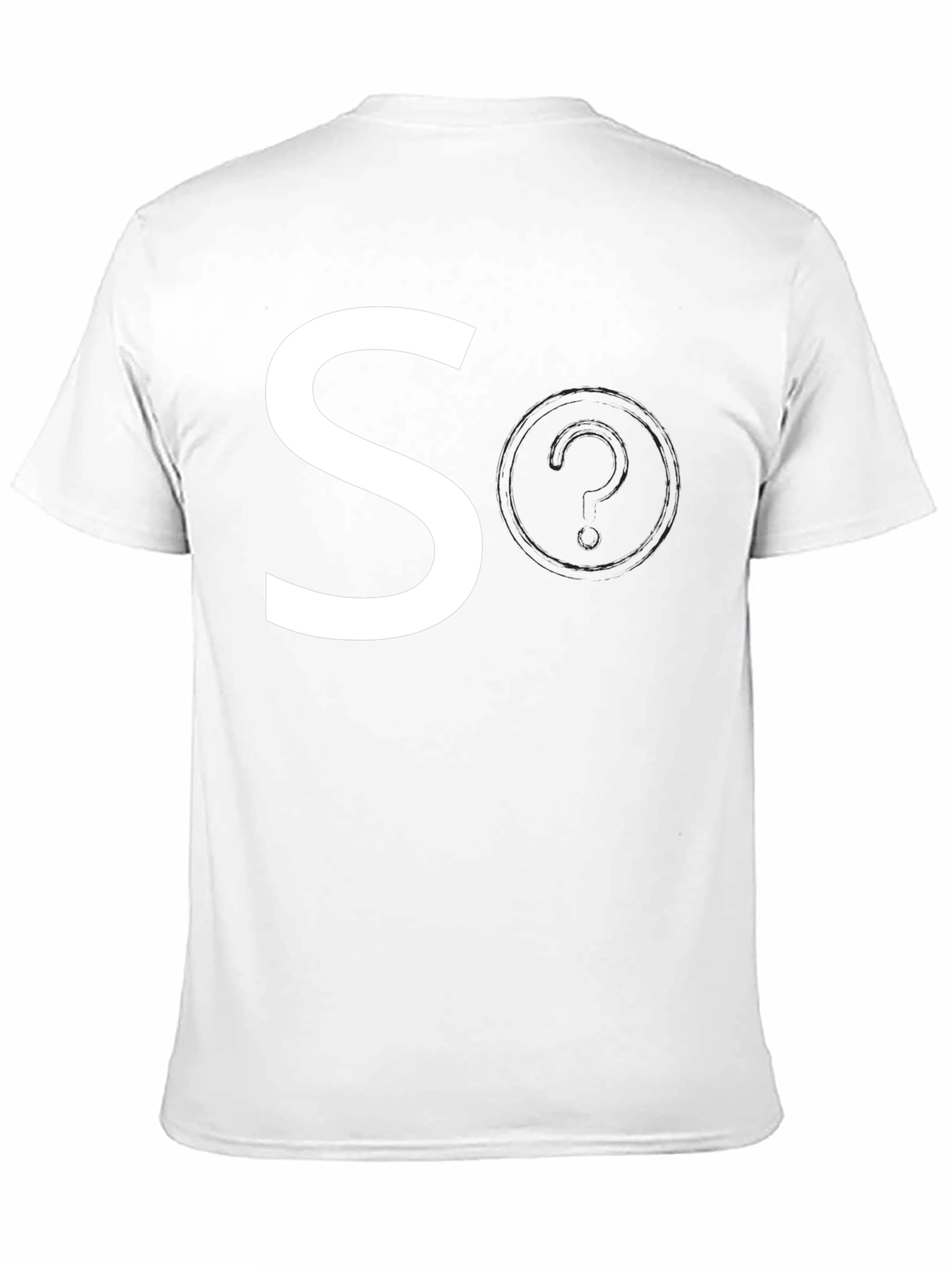 Mens Black Graphic Tee - White S