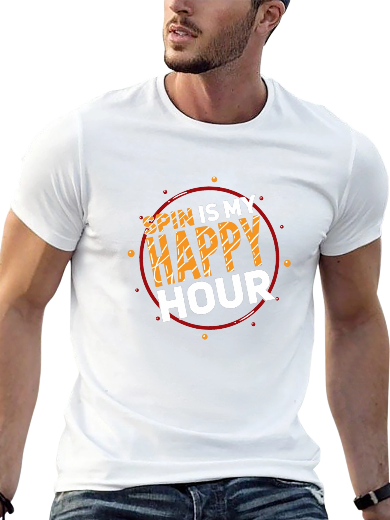 Spin is My Happy Hour Black T-Shirt