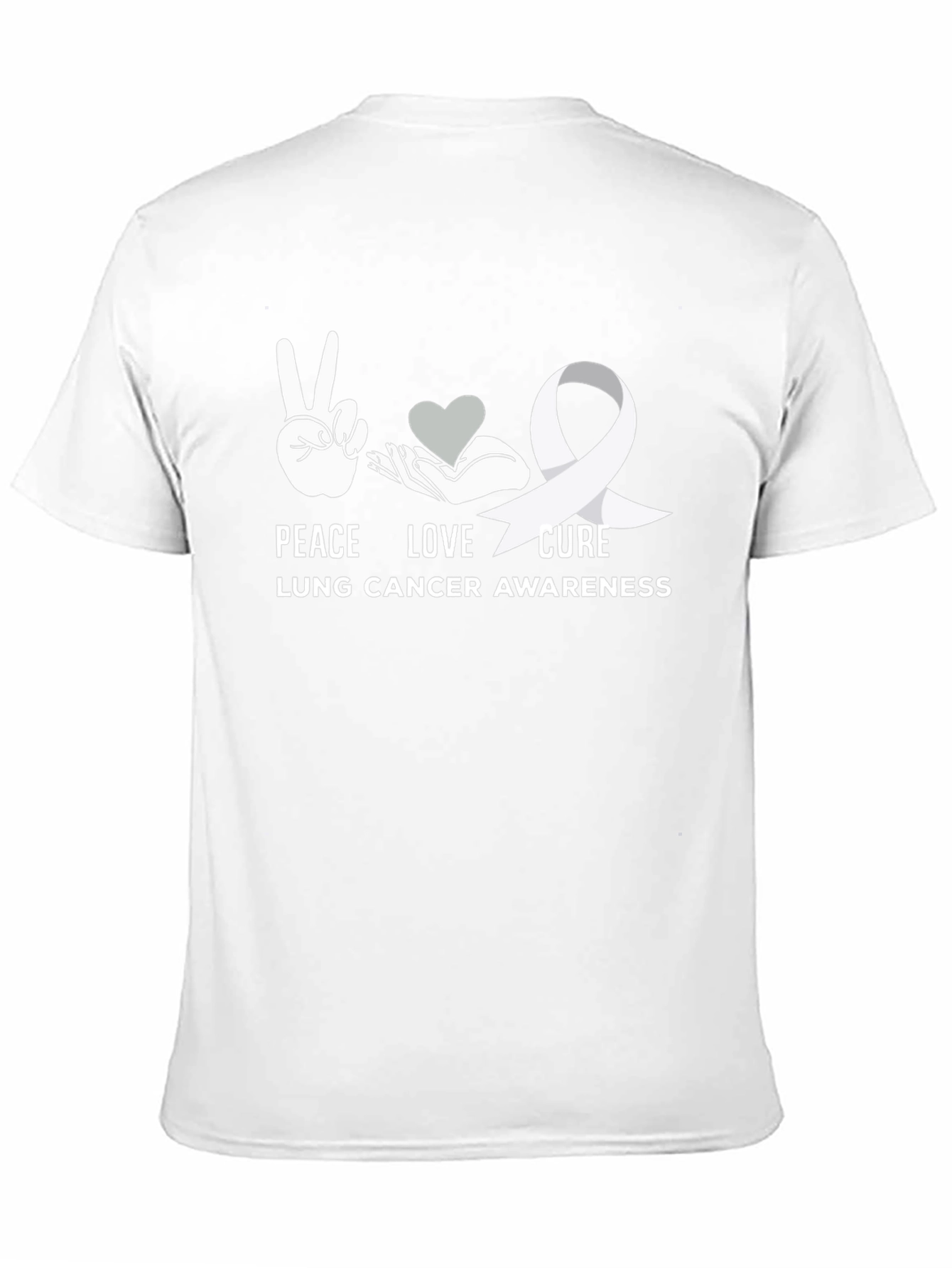 Peace Love Cure Lung Cancer Awareness T-Shirt