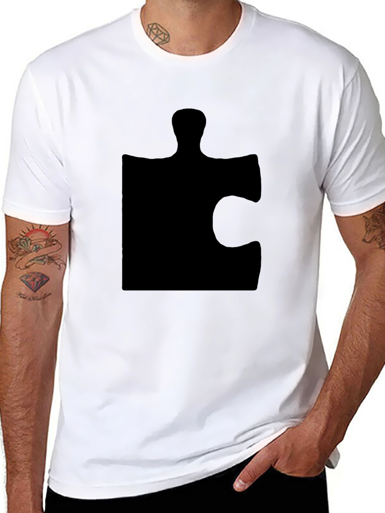 Puzzle Piece Graphic T-Shirt - Autism Awareness Tee