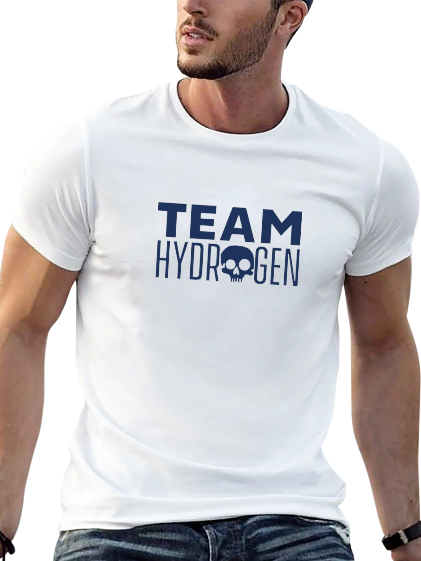 Team Hydrogen Skull Graphic Black T-Shirt