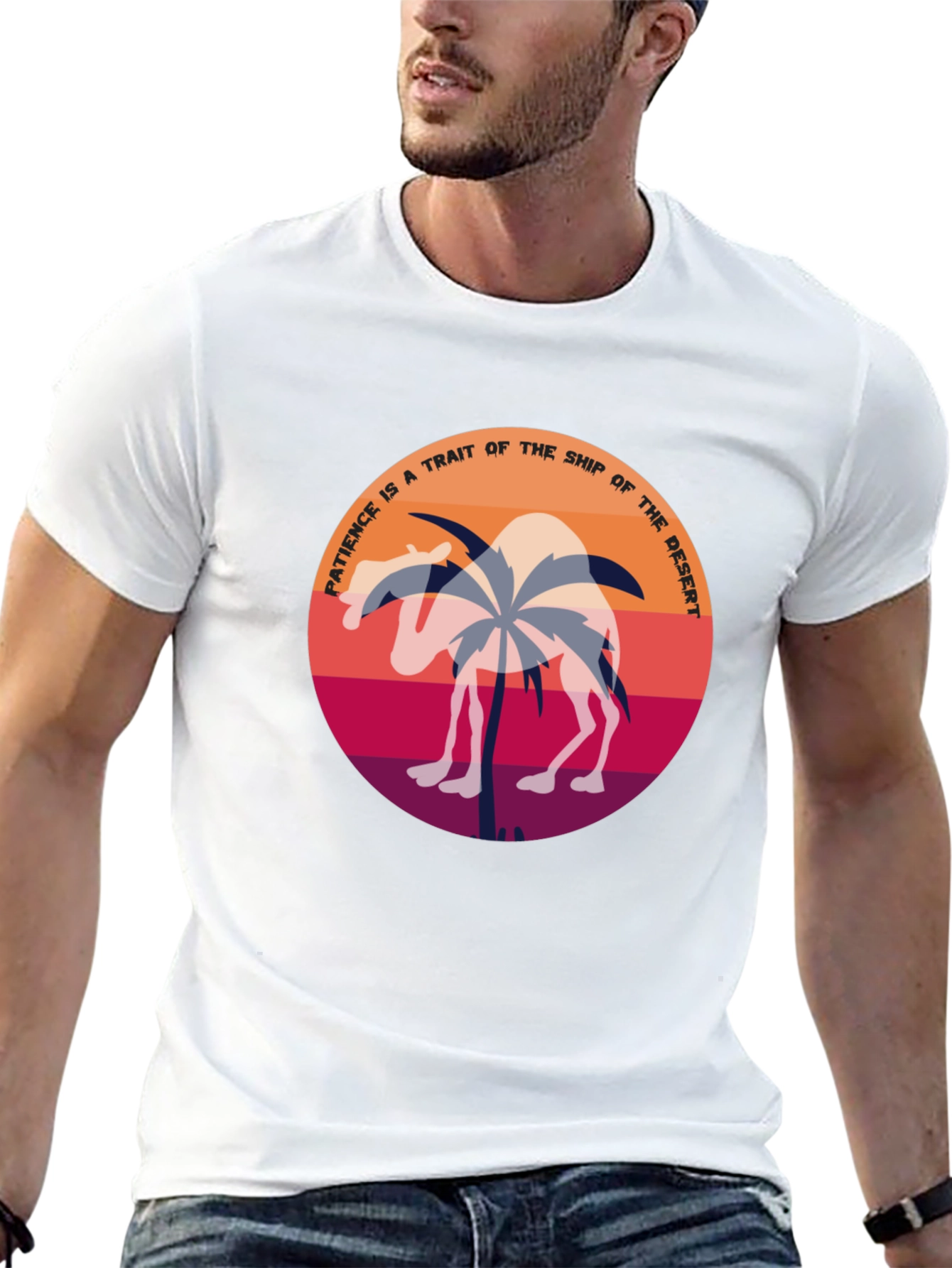 Patience Desert Camel T-Shirt - Unique Graphic Tee