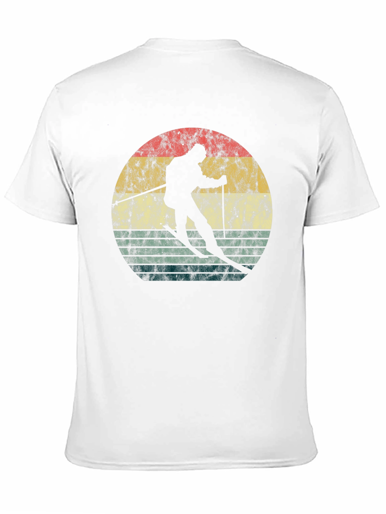 Retro Skiing Sunset Graphic Tee