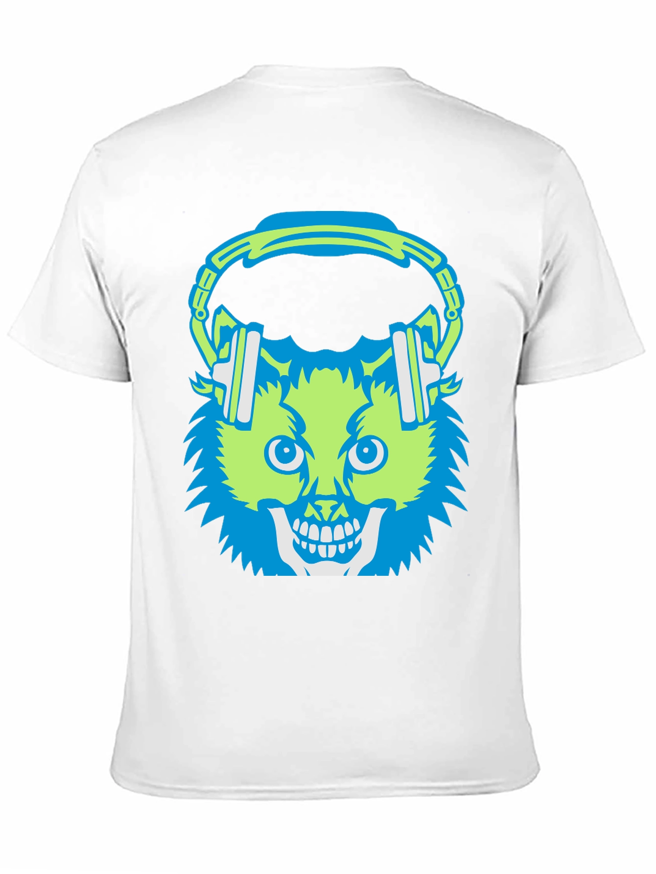 Skull Cat with Headphones T-Shirt