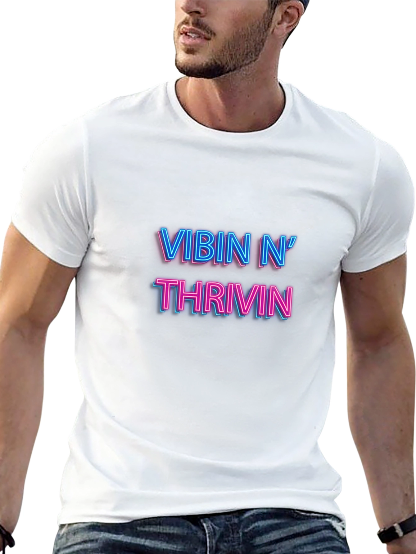 Vibin N Thrivin Black T-Shirt