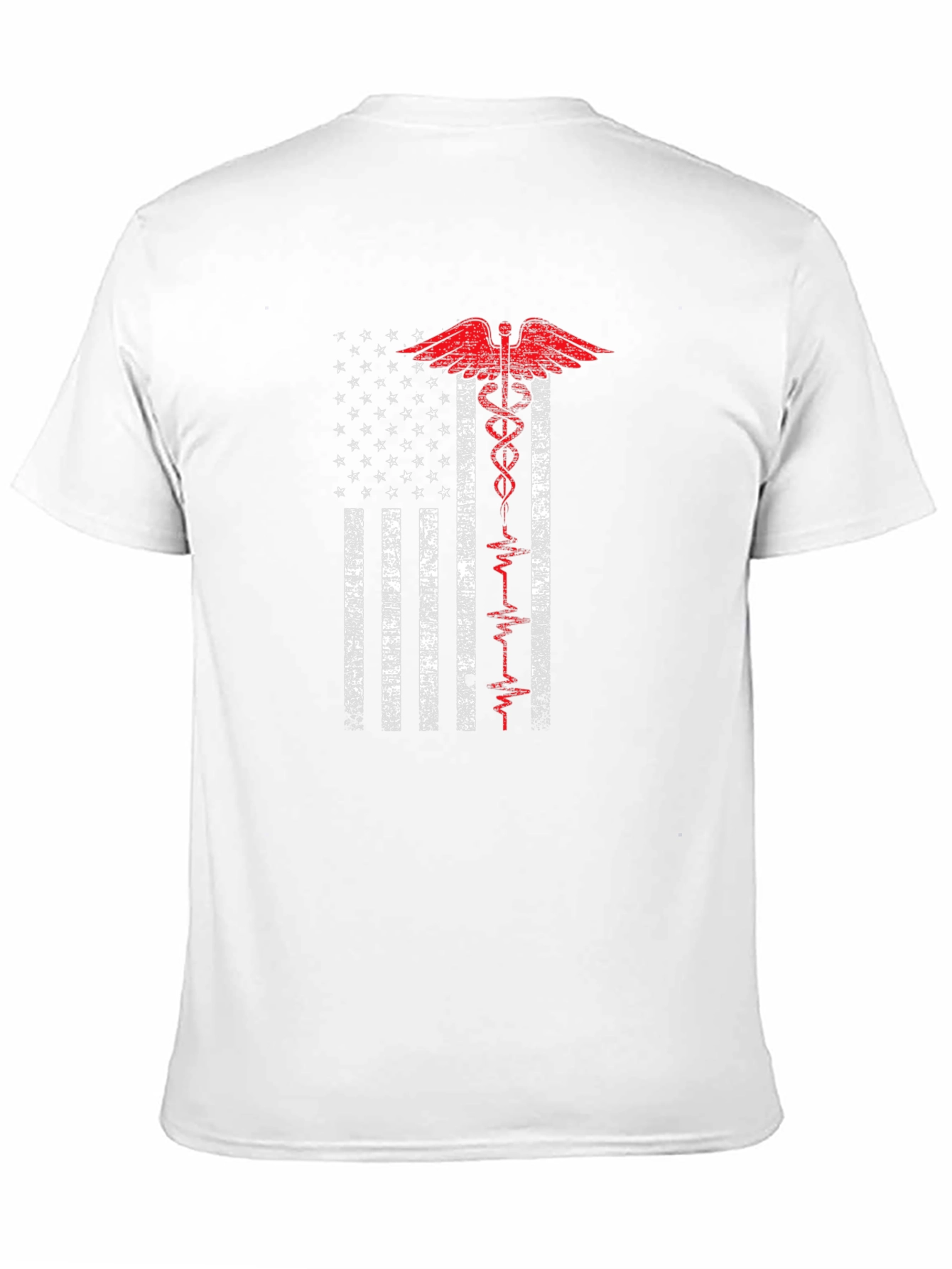 American Flag Caduceus Graphic T-Shirt