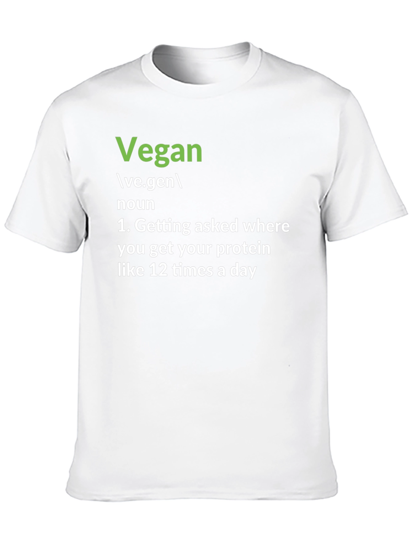 Vegan Definition T-Shirt: Protein Question Edition