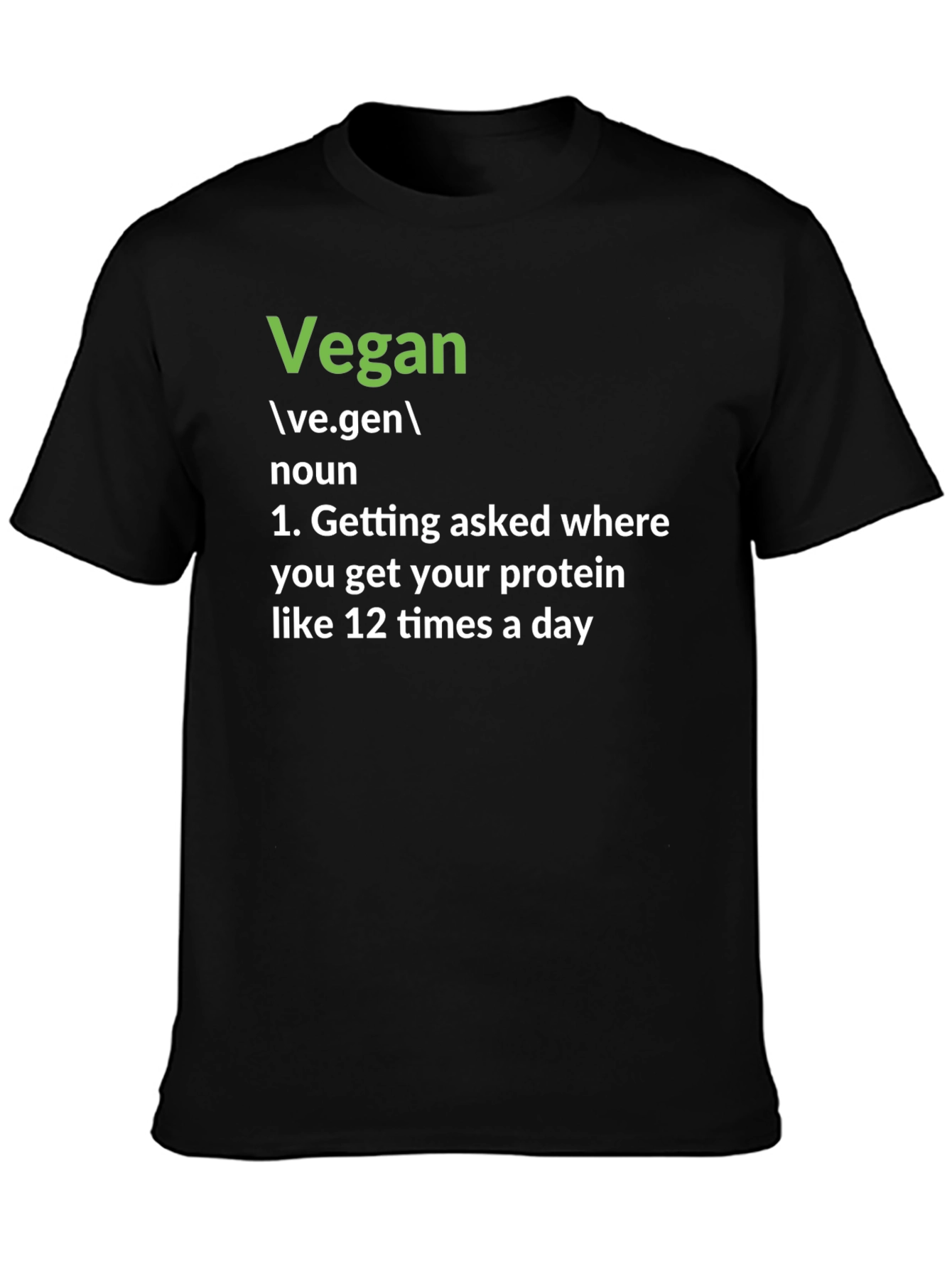 Vegan Definition T-Shirt: Protein Question Edition