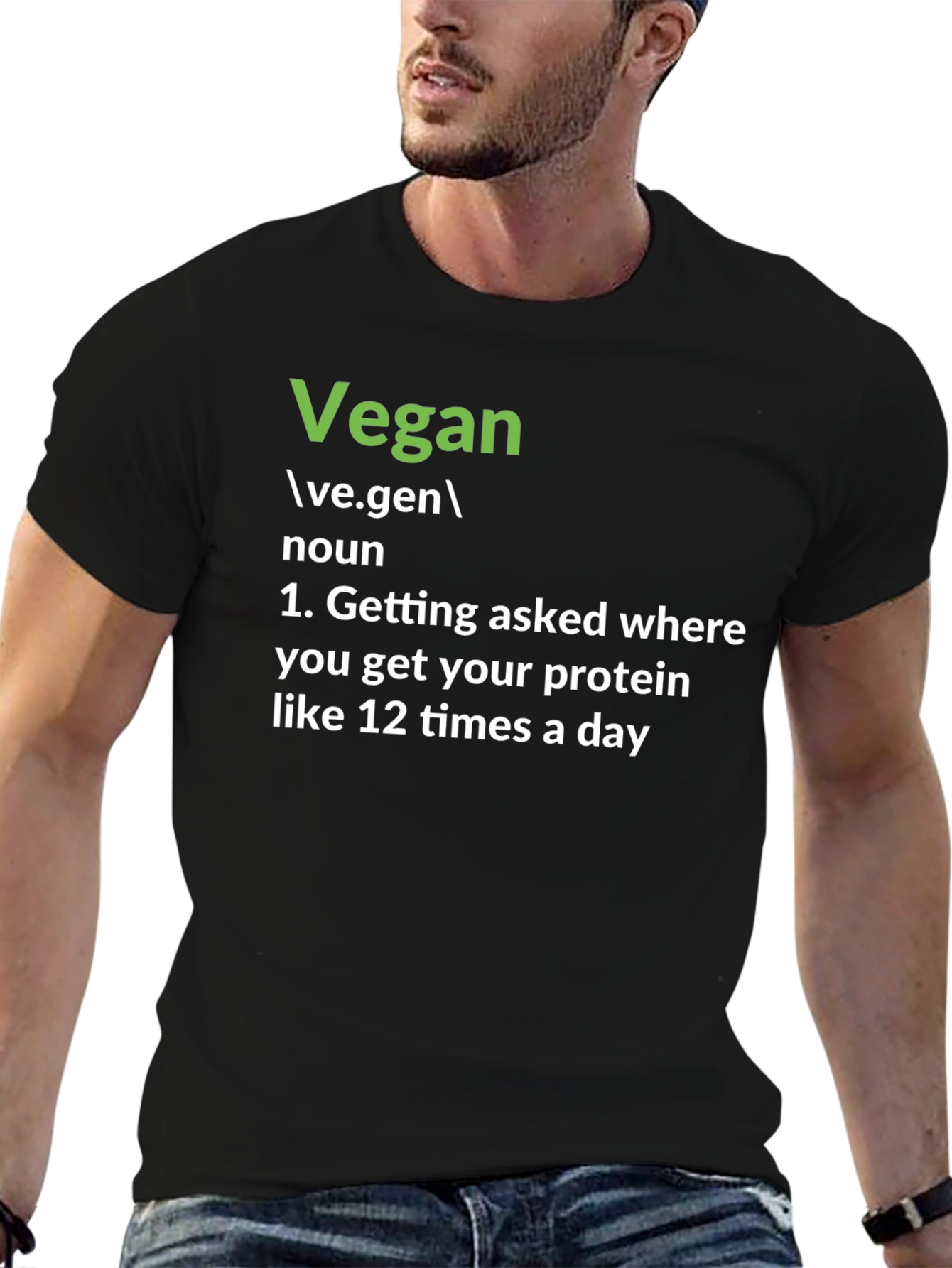 Vegan Definition T-Shirt: Protein Question Edition