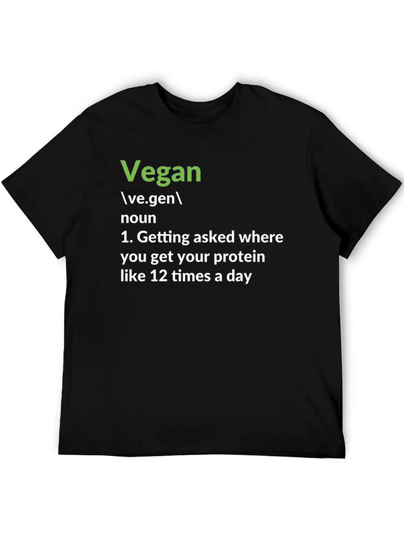 Vegan Definition T-Shirt: Protein Question Edition