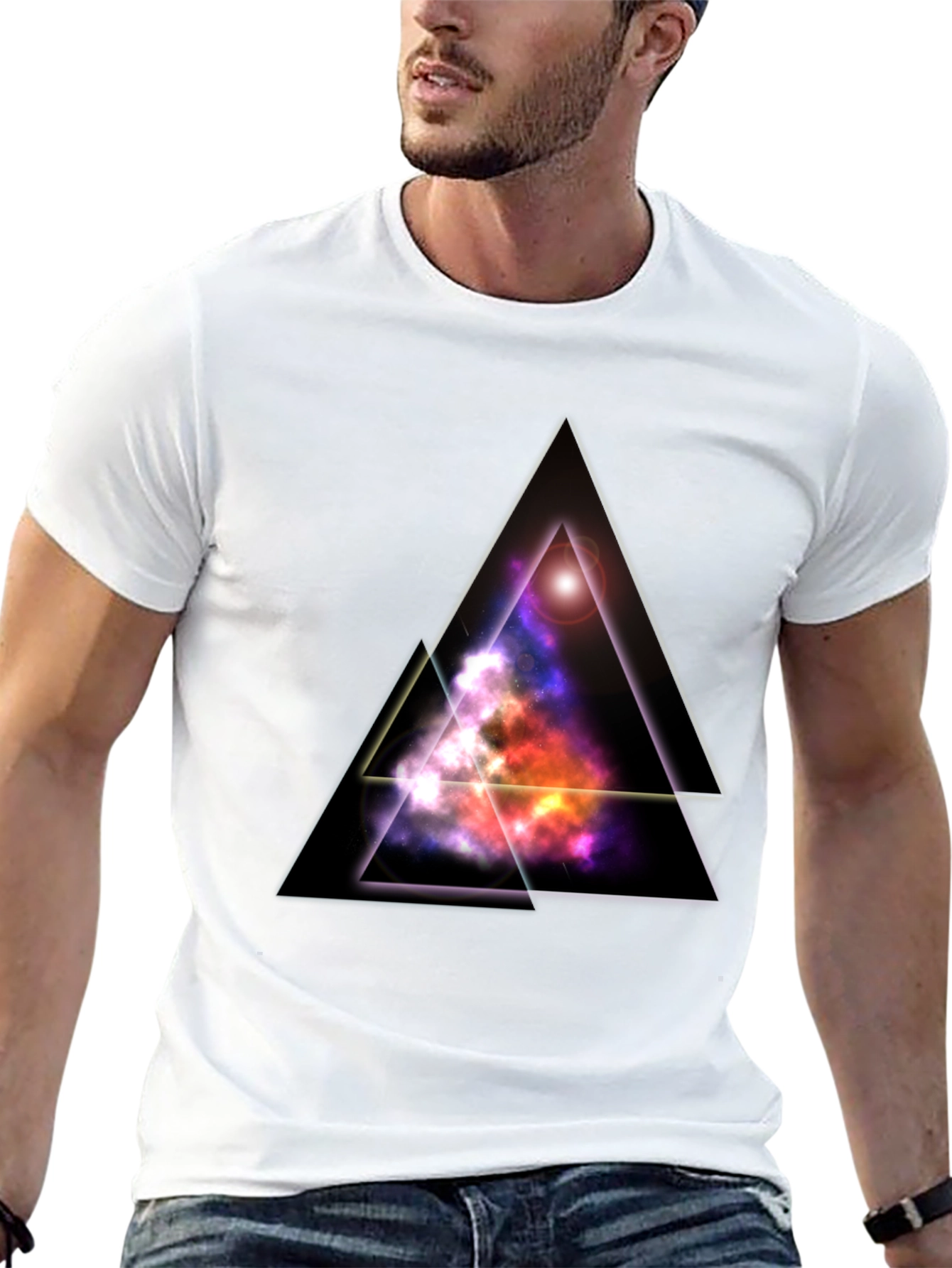 Galaxy Triangle Black T-Shirt