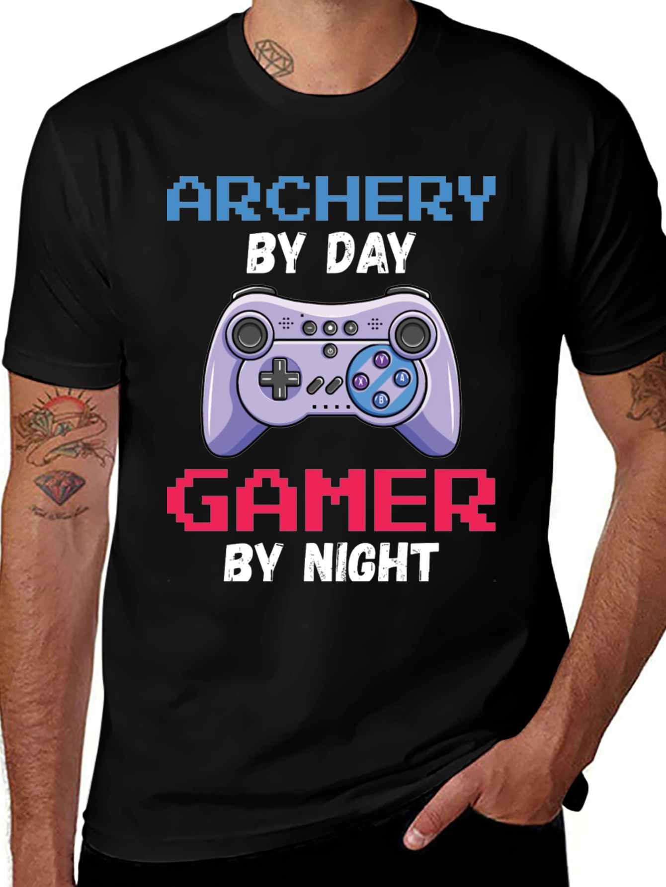 Archery by Day Gamer by Night T-Shirt
