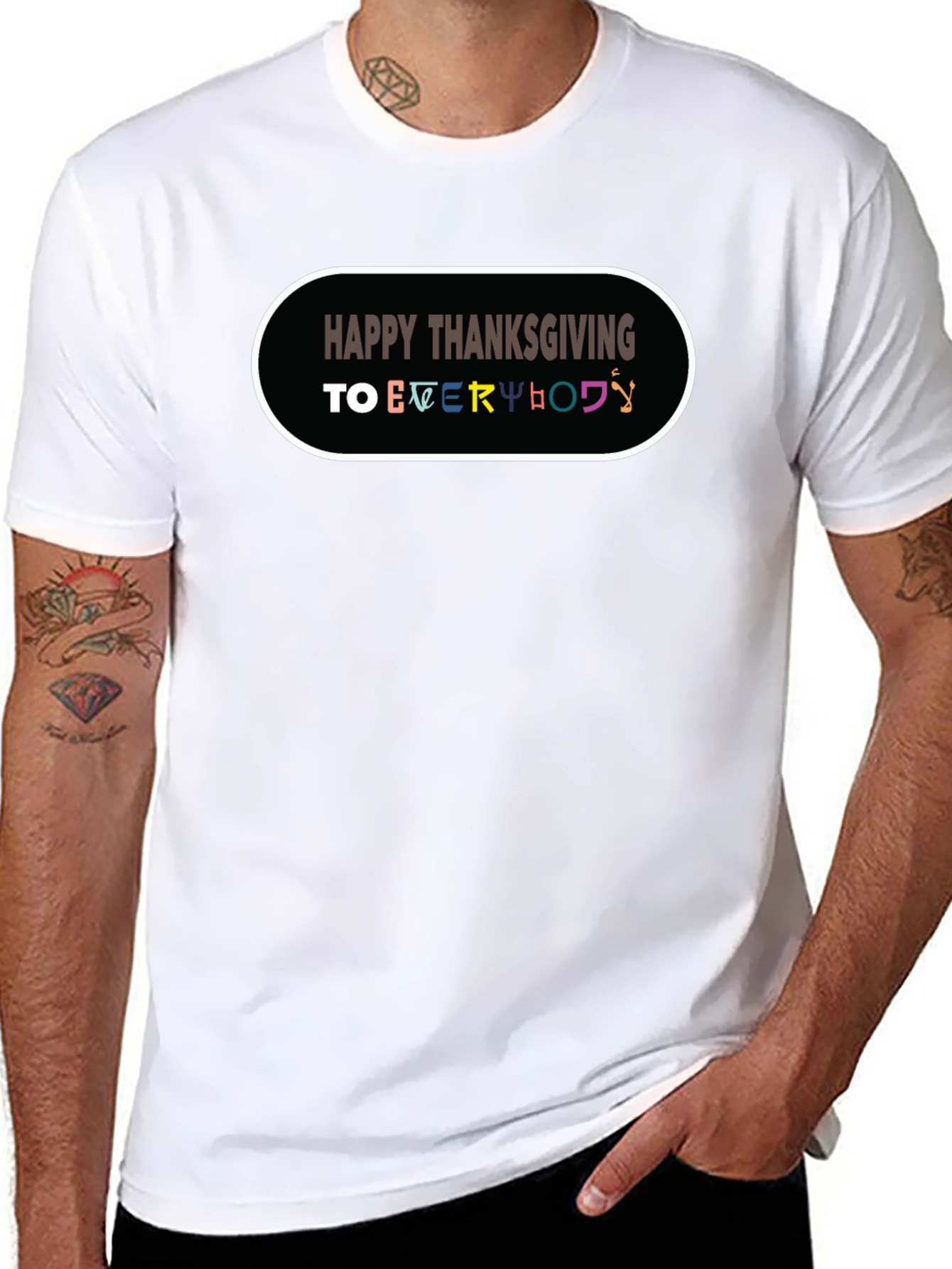 Happy Thanksgiving Everyone Black T-Shirt