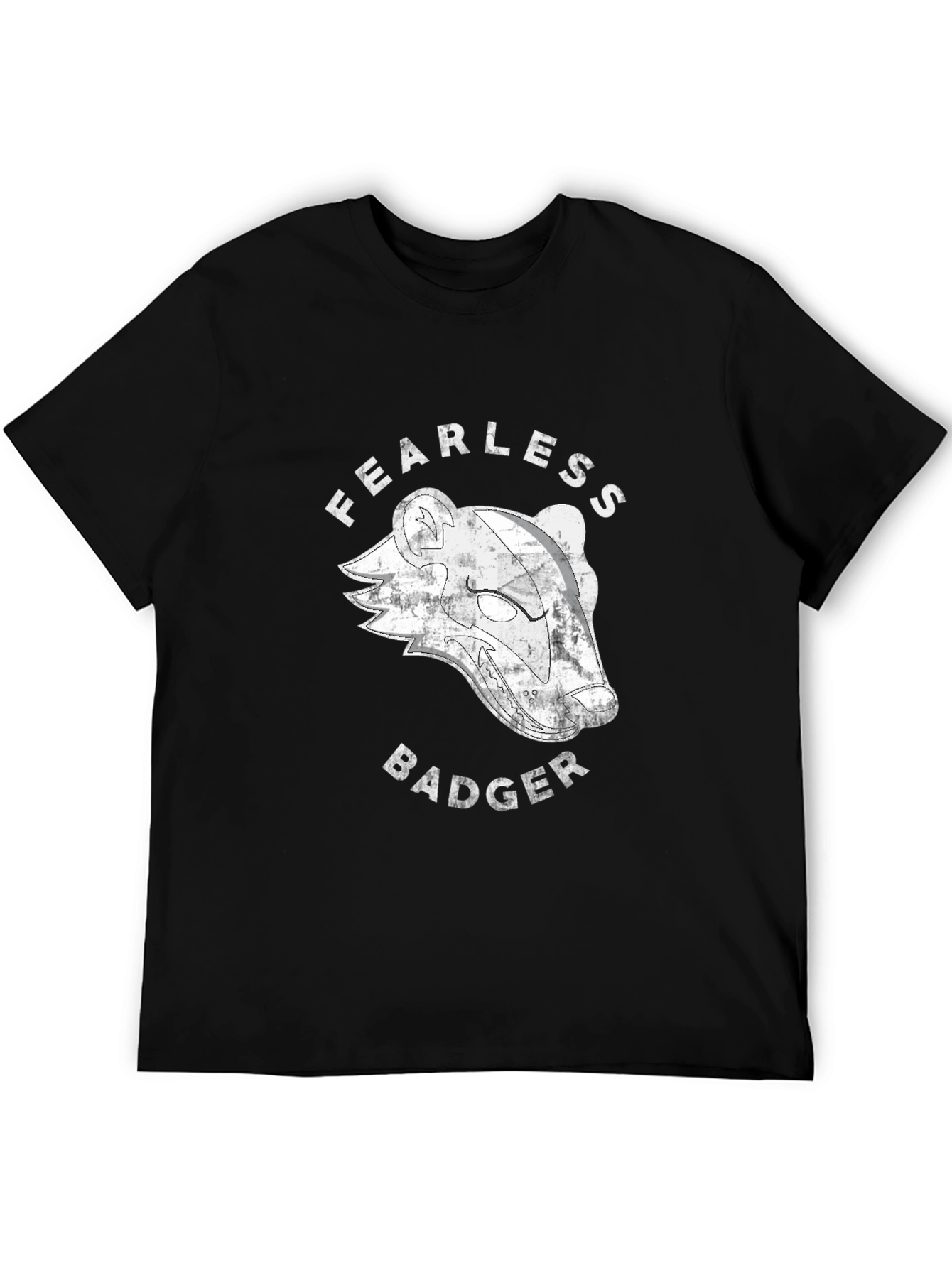 Fearless Badger Graphic T-Shirt - Black