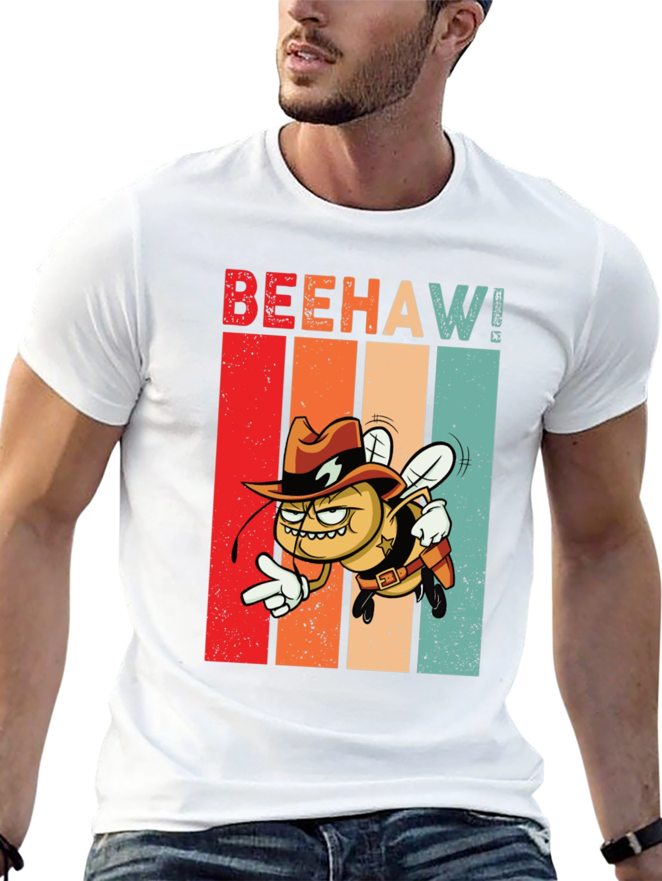 Beehaw! Graphic T-Shirt - Cowboy Bee
