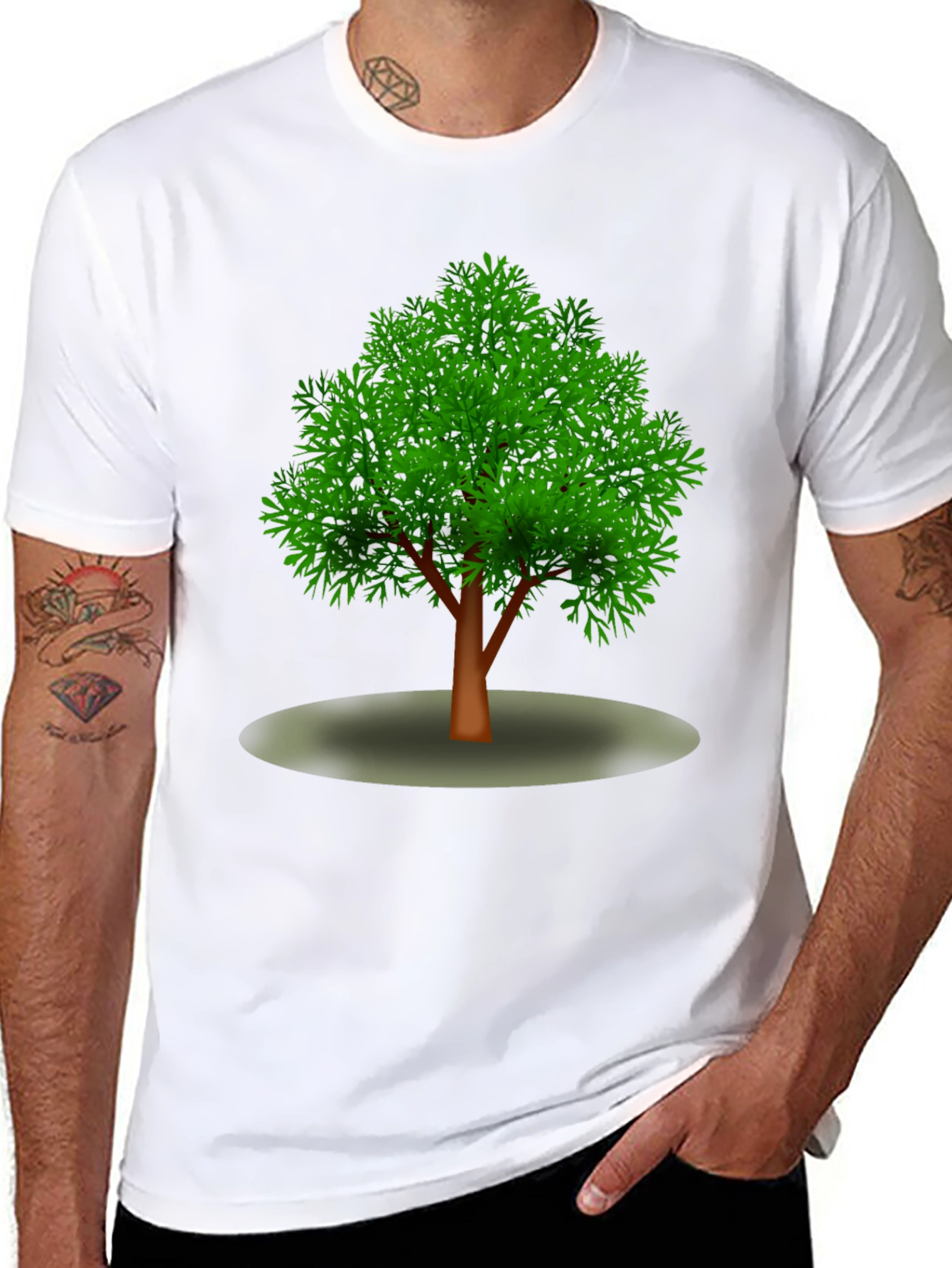 Tree Graphic Black T-Shirt