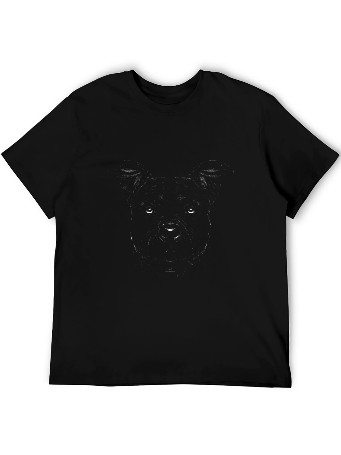 Dog Silhouette Black T-Shirt - Modern Graphic Tee