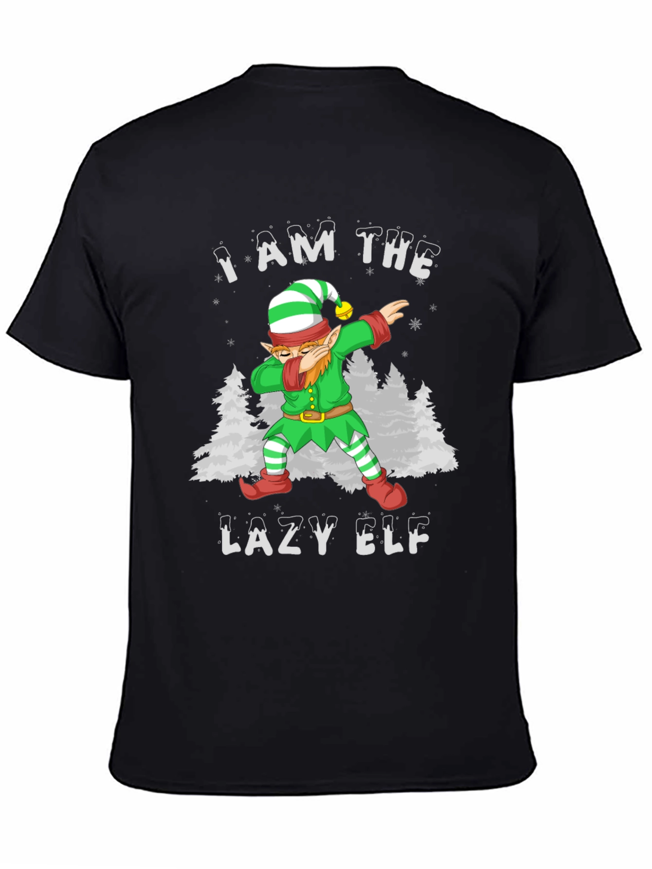 Lazy Elf Dabbing Christmas T-Shirt