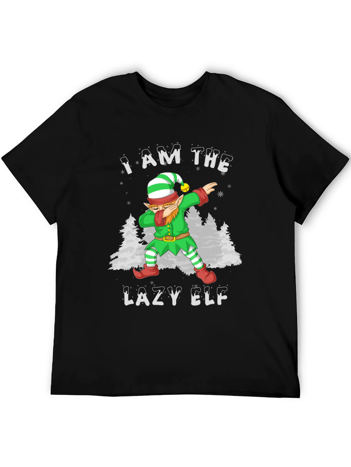 Lazy Elf Dabbing Christmas T-Shirt