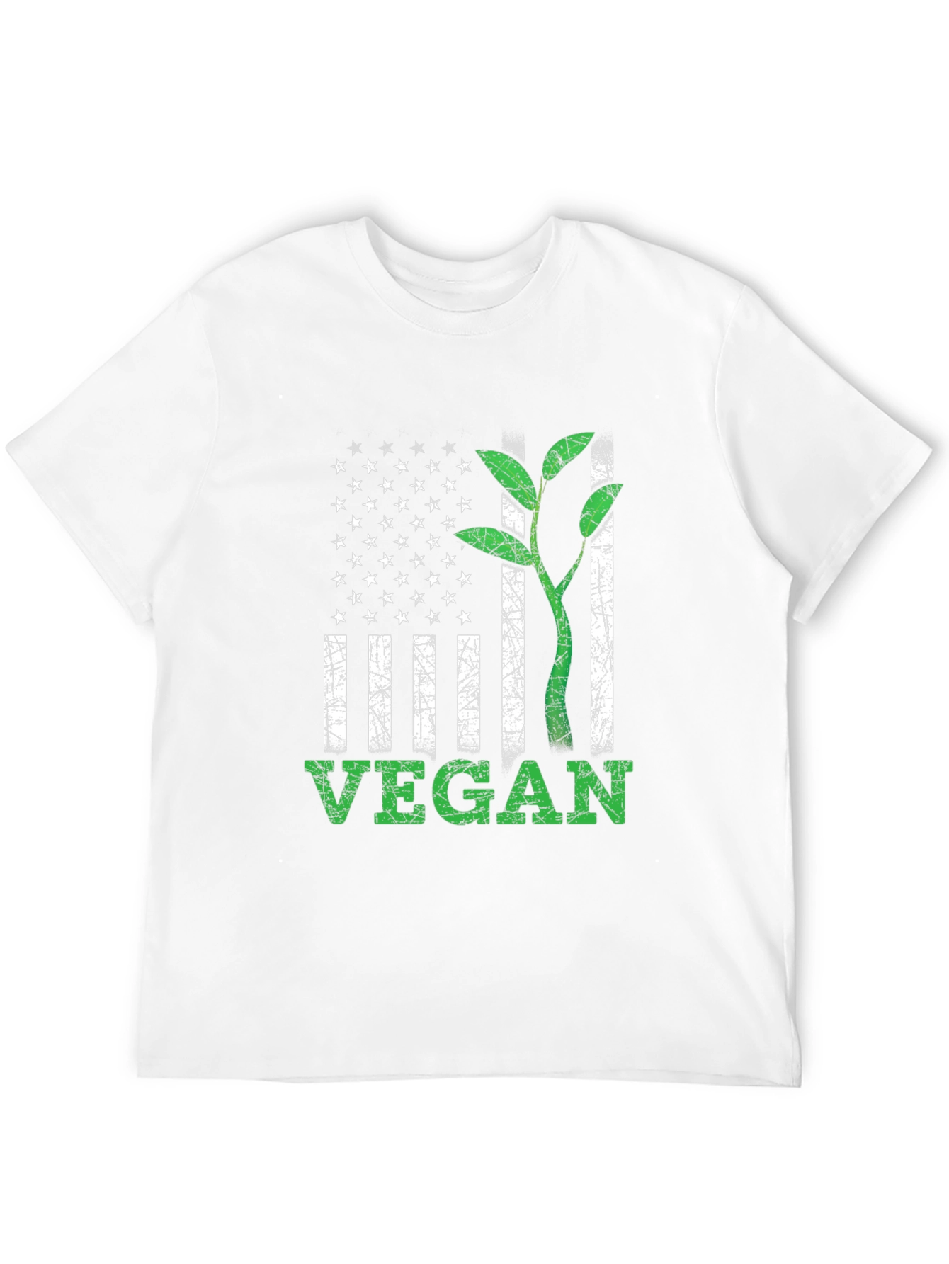 Vegan USA Flag Graphic T-Shirt