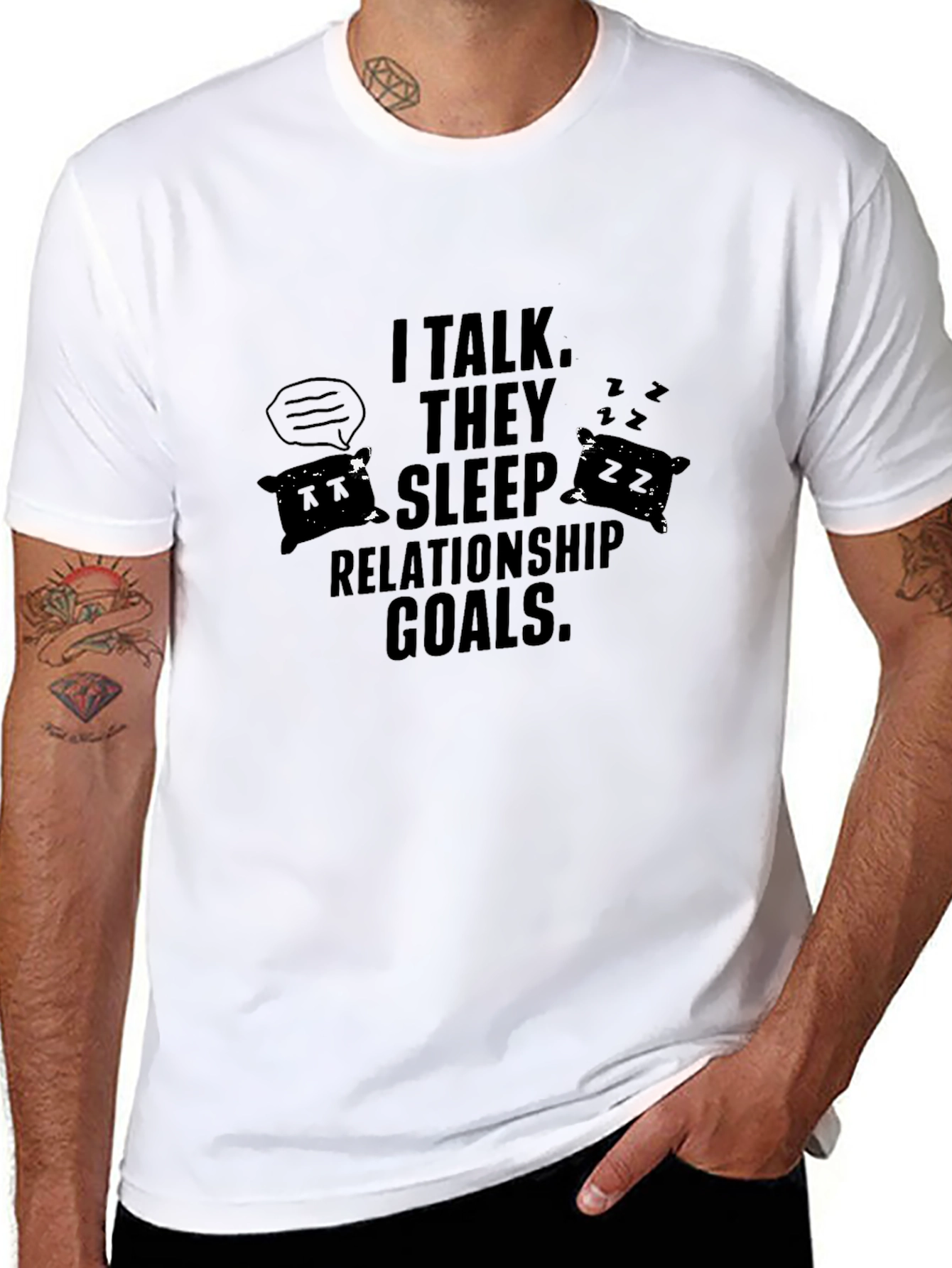 Humorous Relationship Goals Graphic Tee