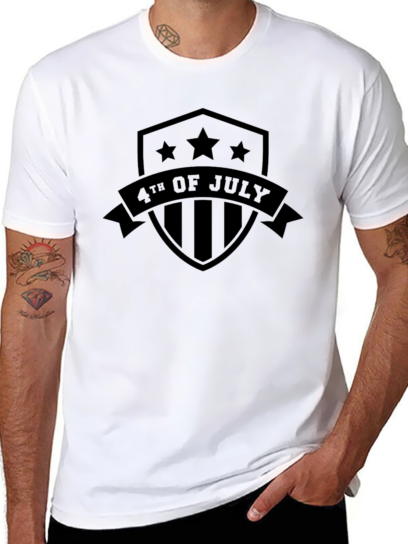 Patriotic 4th of July Shield T-Shirt