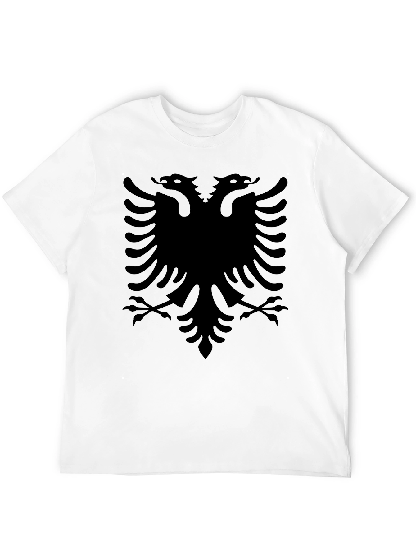 Albanian Eagle Graphic T-Shirt - Bold Black Design
