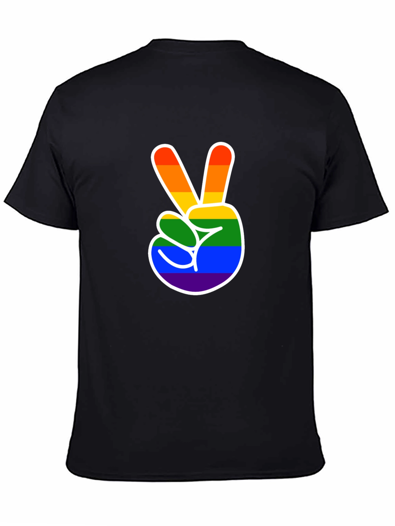 Peace Love Pride Black Tee