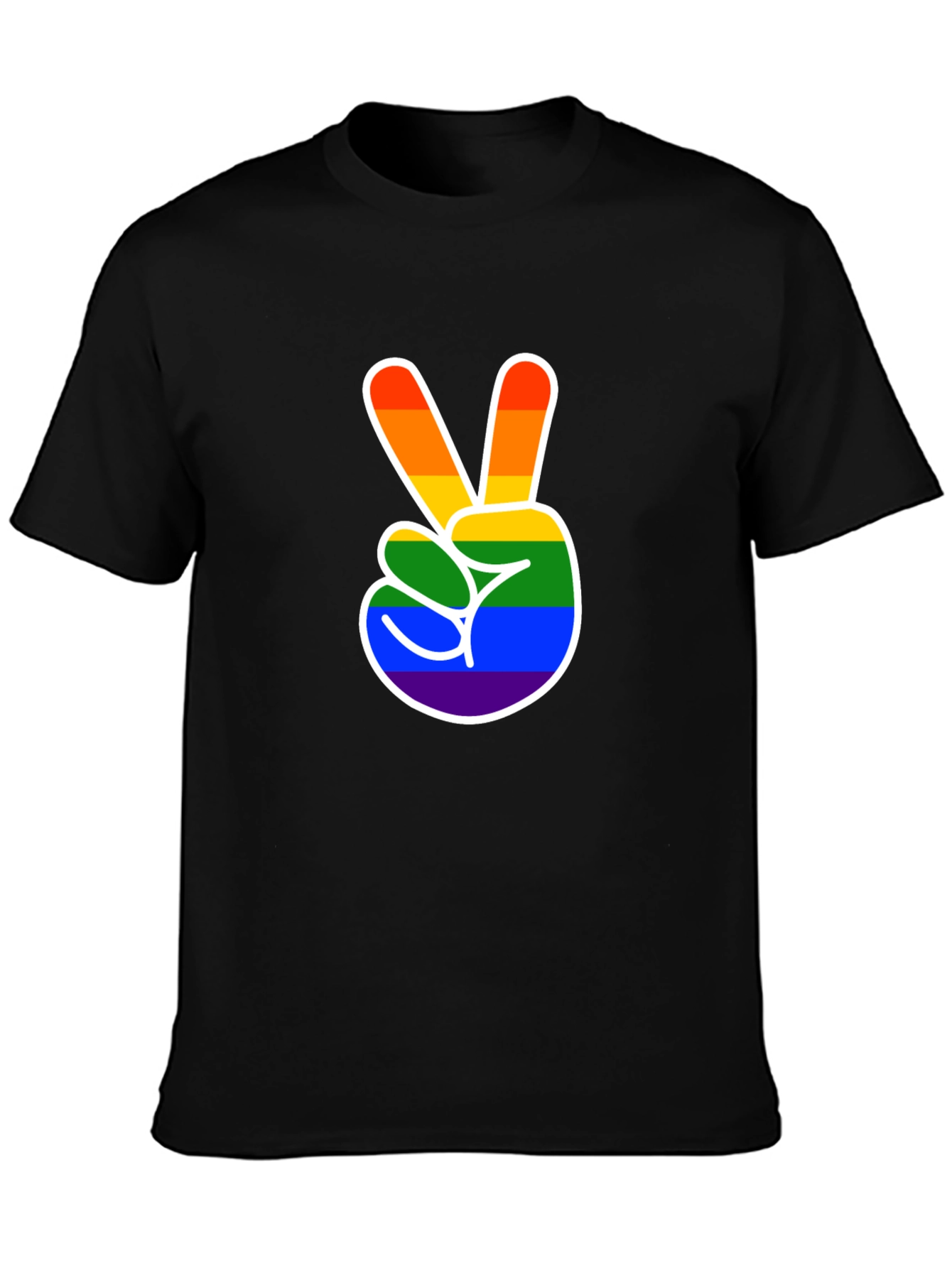 Peace Love Pride Black Tee