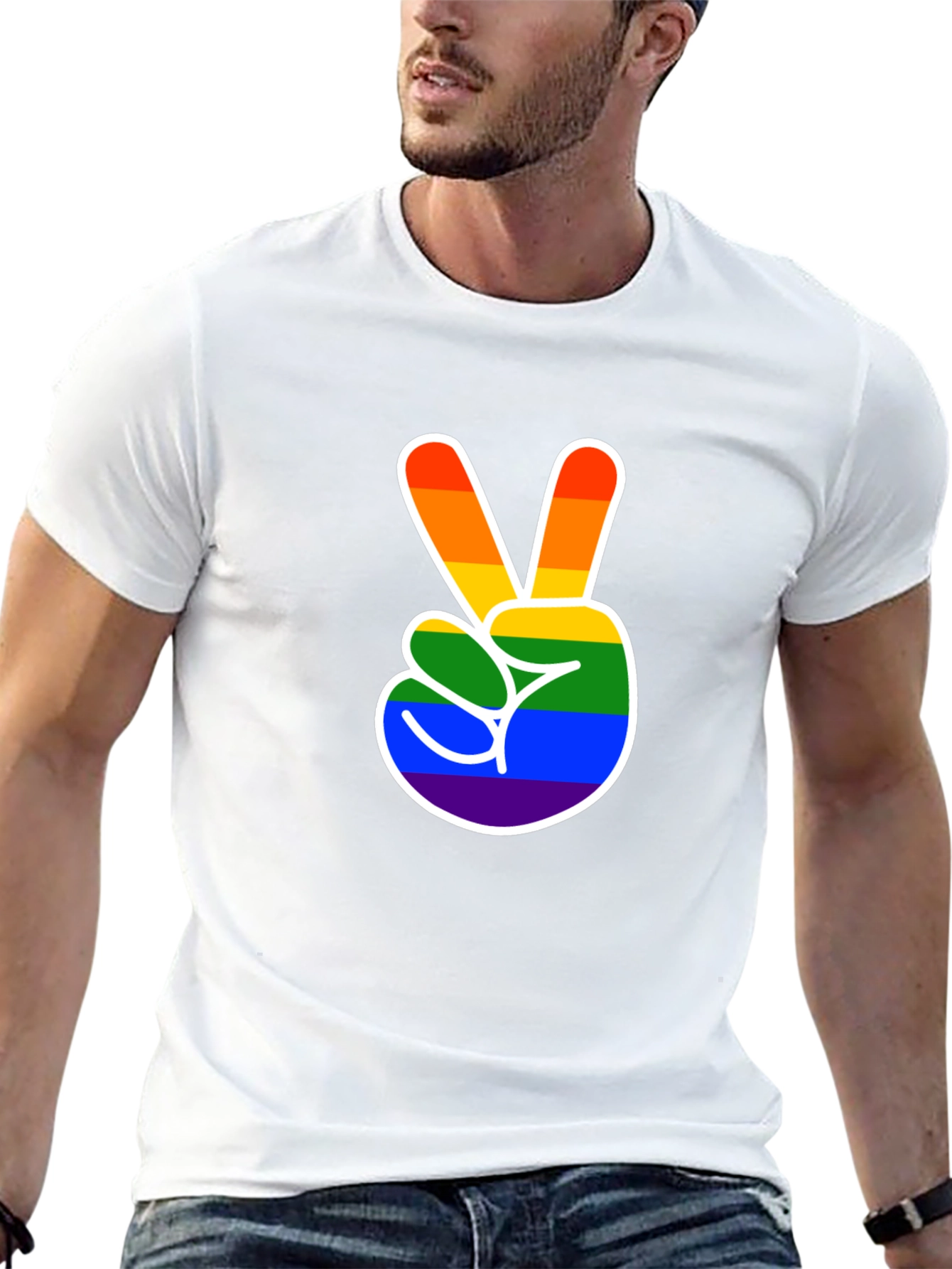 Peace Love Pride Black Tee