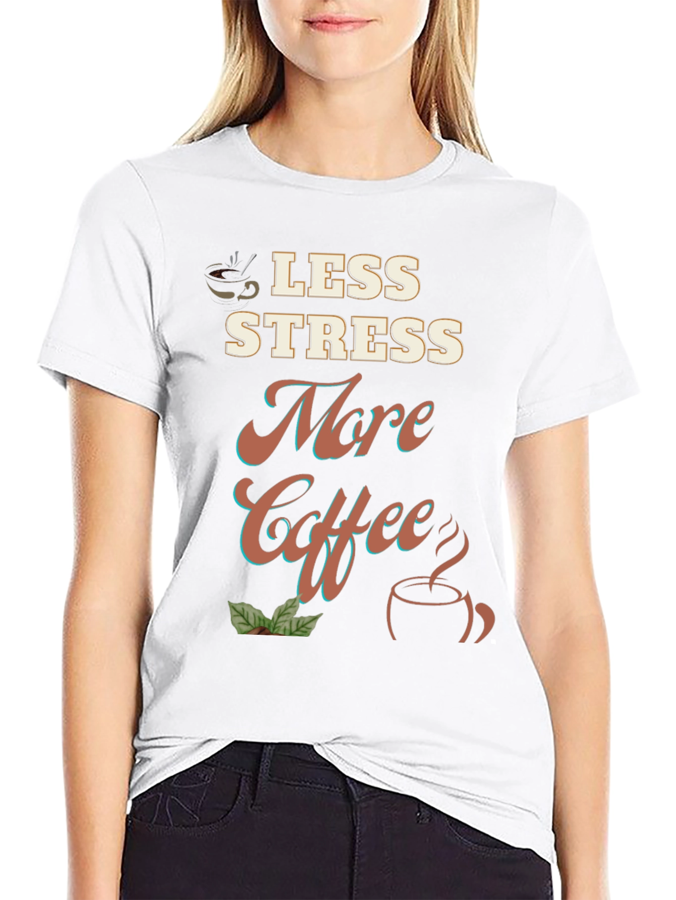 Less Stress More Coffee Graphic Tee