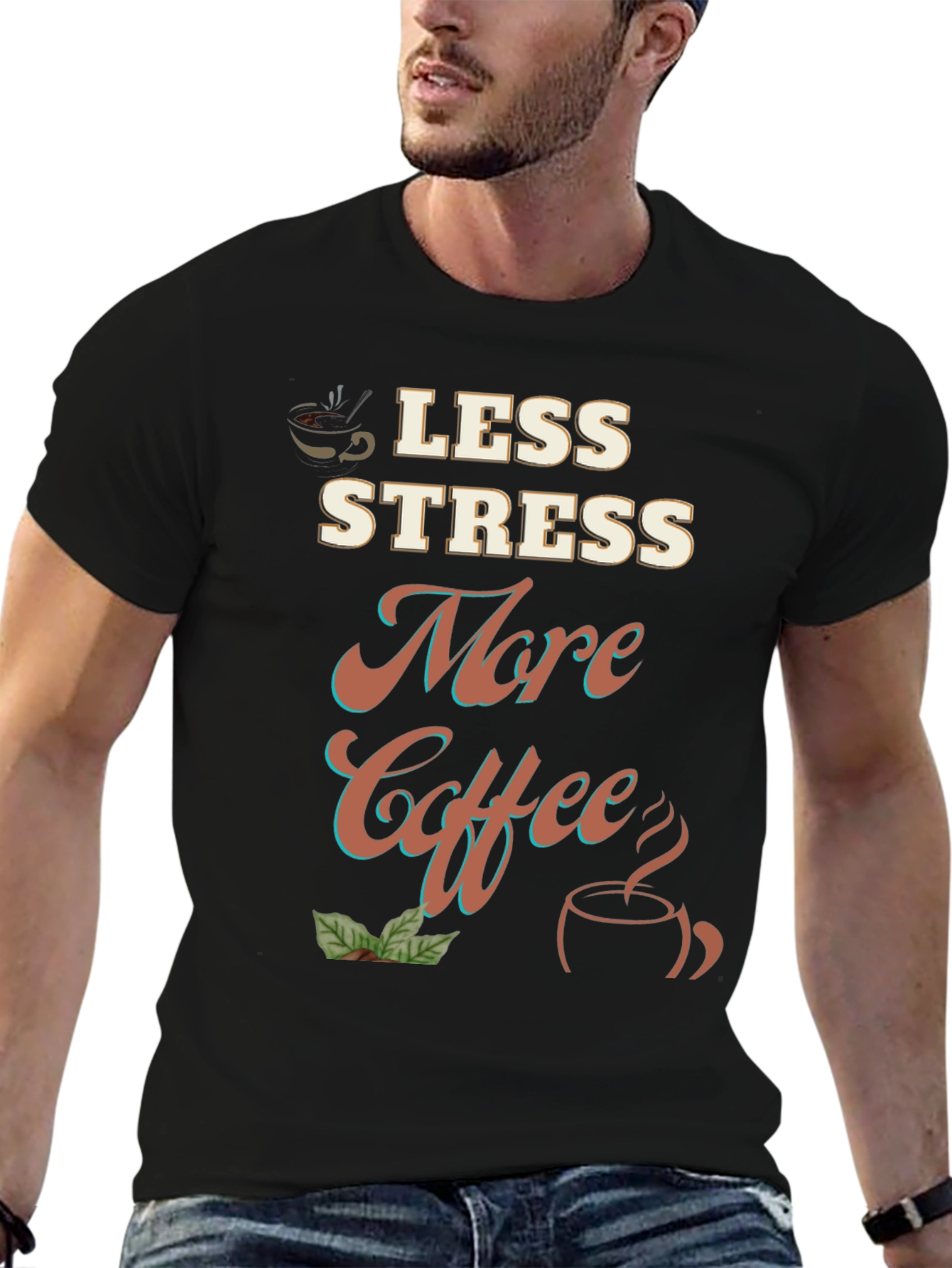 Less Stress More Coffee Graphic Tee