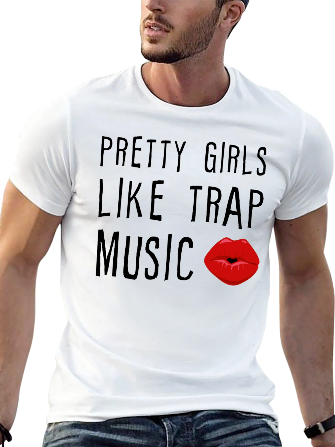 Pretty Girls Like Trap Music Black Graphic Tee
