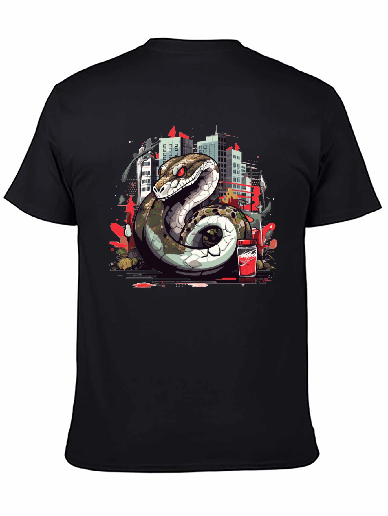 Urban Serpent Graphic Tee - Edgy Streetwear
