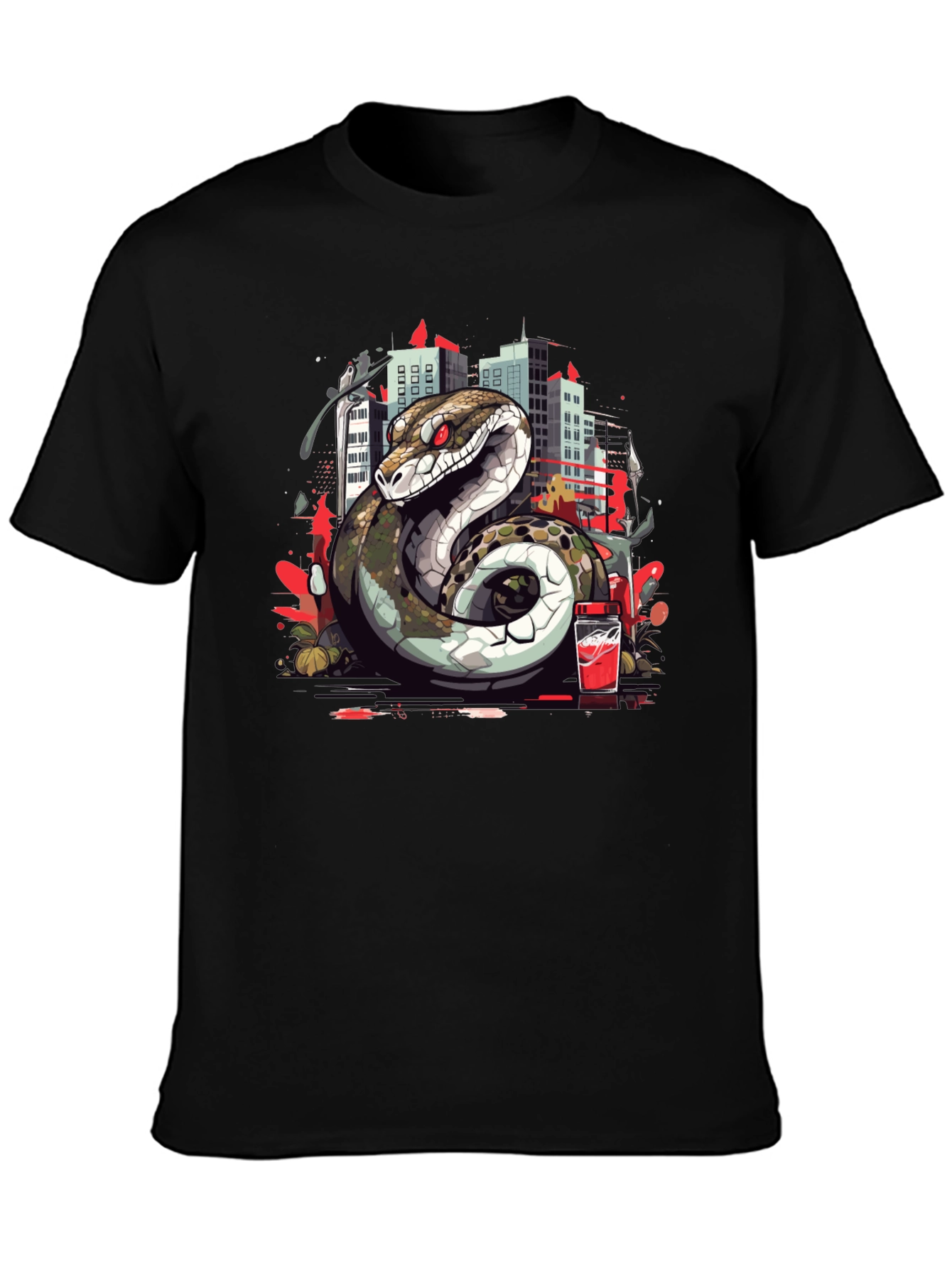 Urban Serpent Graphic Tee - Edgy Streetwear