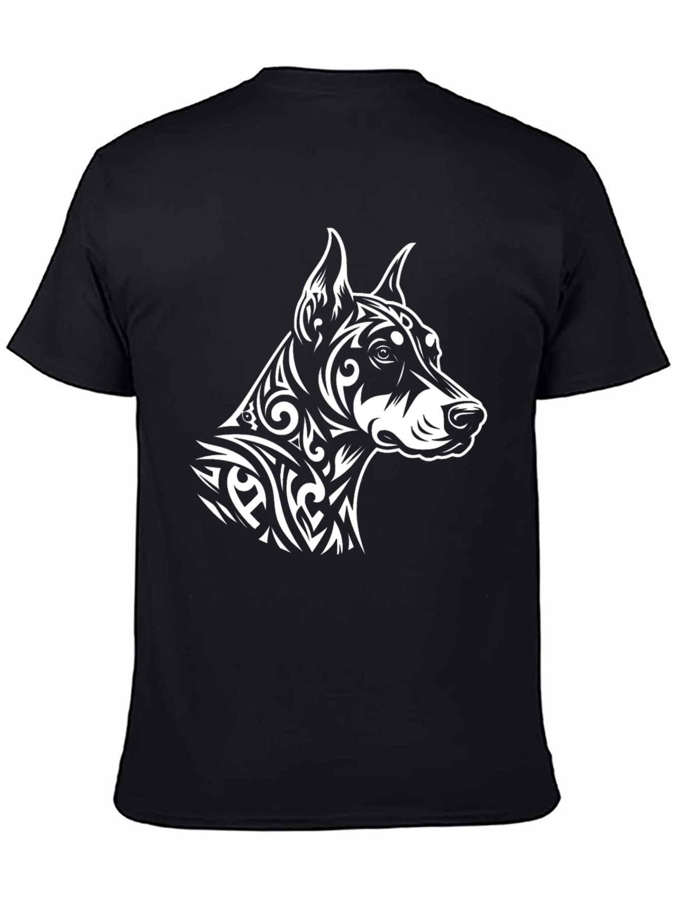 Doberman Dog Graphic T-Shirt - Black