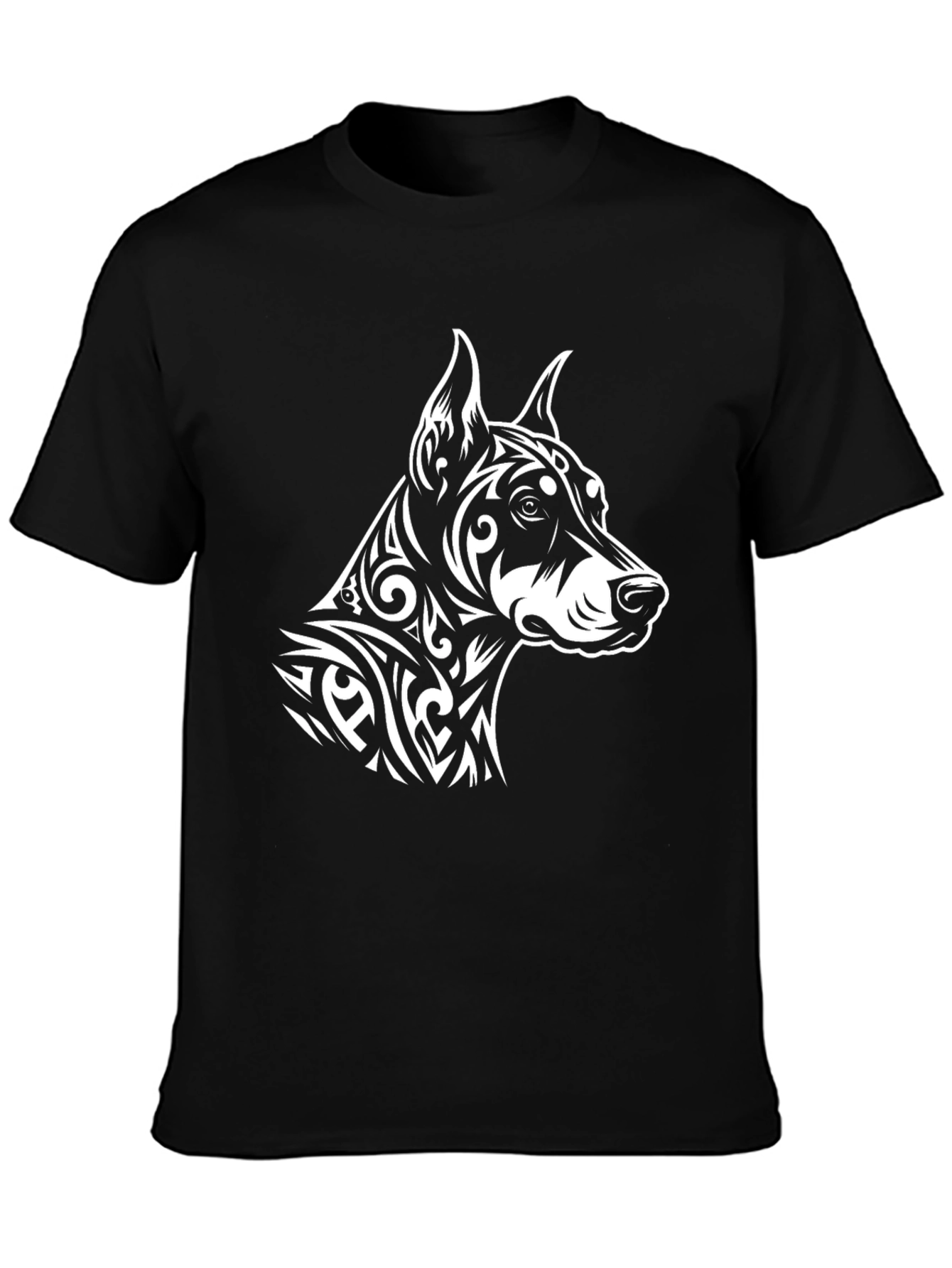 Doberman Dog Graphic T-Shirt - Black
