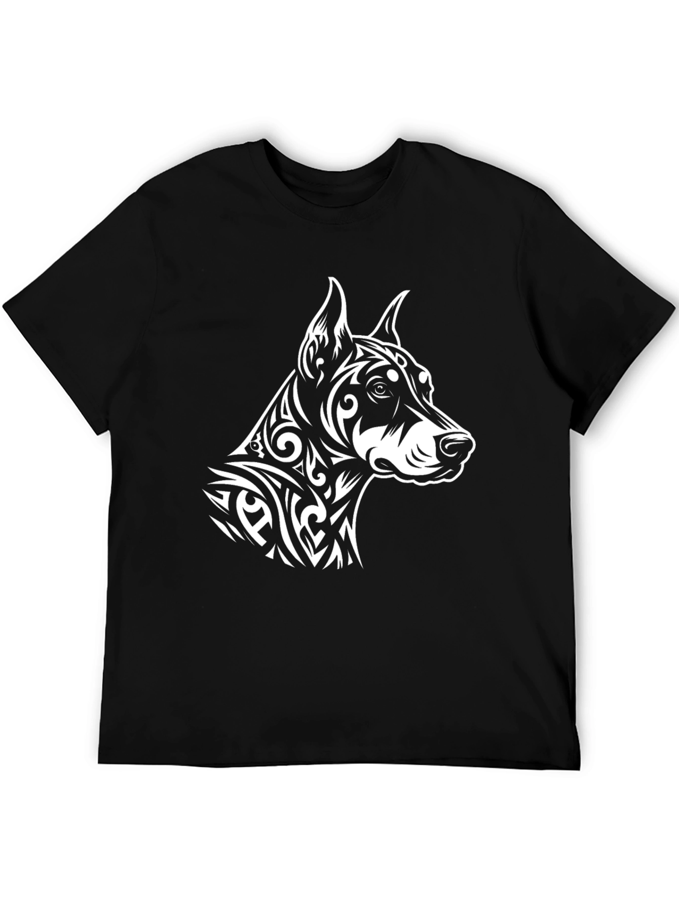 Doberman Dog Graphic T-Shirt - Black