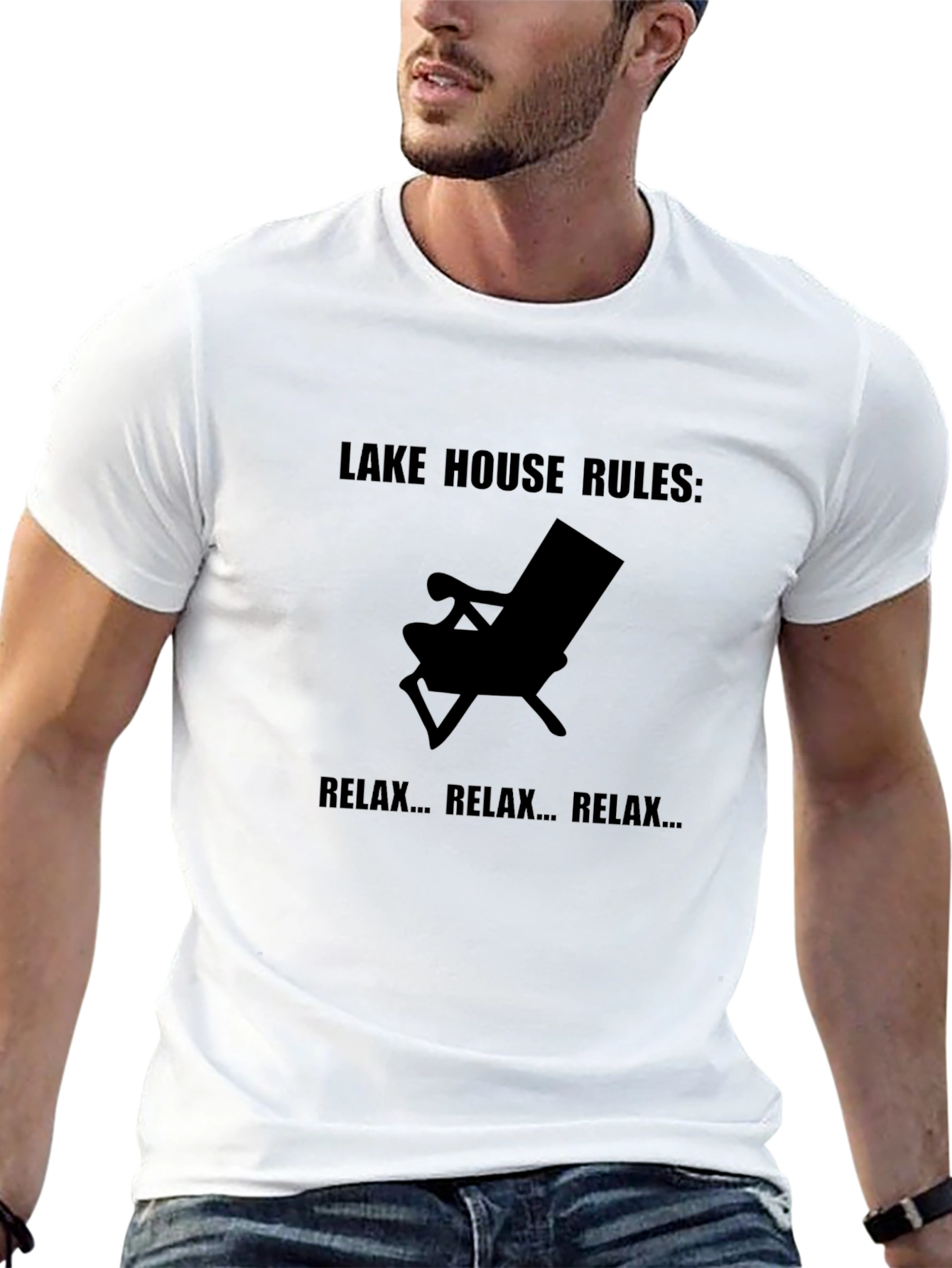 Lake House Rules Relax T-Shirt - Black Tee